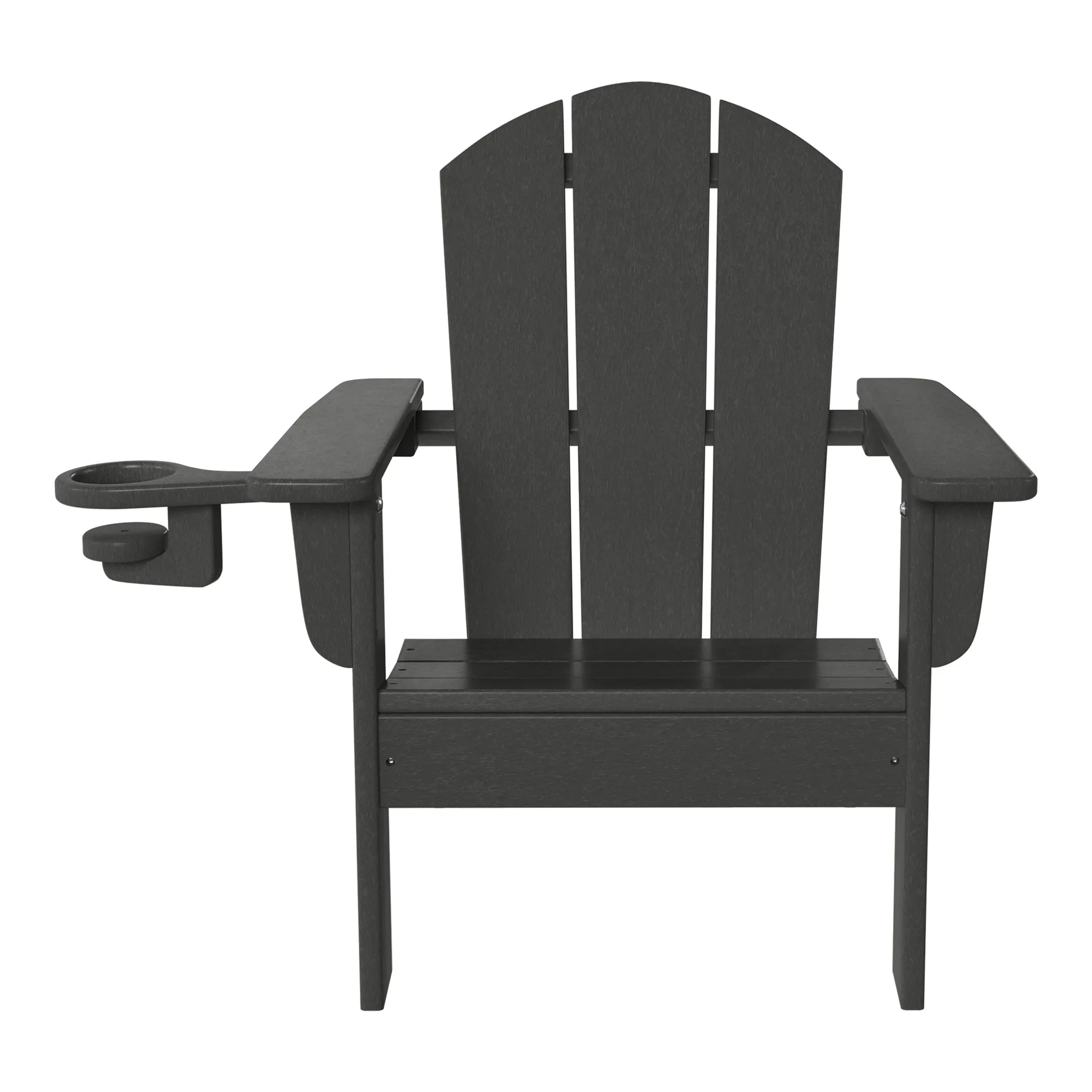 Paradise Kids Outdoor HDPE Plastic Adirondack Patio Chairs with Cup Holders (Set of 2)