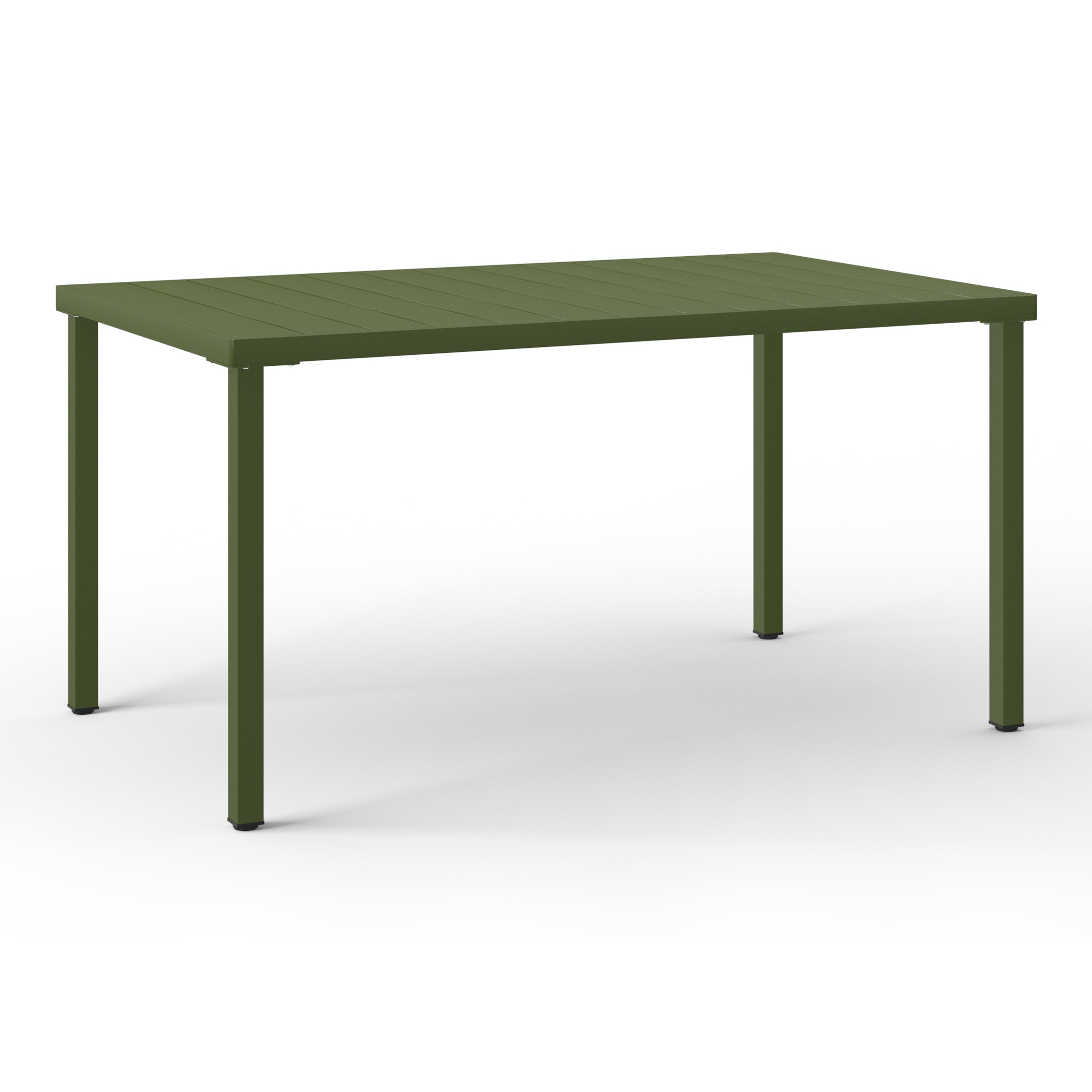 Sunshine 7-Piece Outdoor Rectangular Metal Patio Dining Table Set With Stackable Patio Chairs