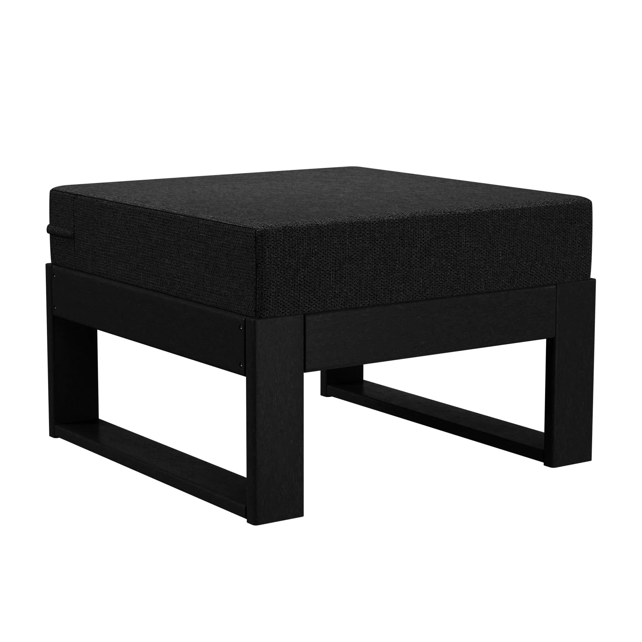 Rockaway 4-Piece Outdoor HDPE All-Weather Modern Deep Seating Patio Sofa Sectional Set with Waterproof Cushions