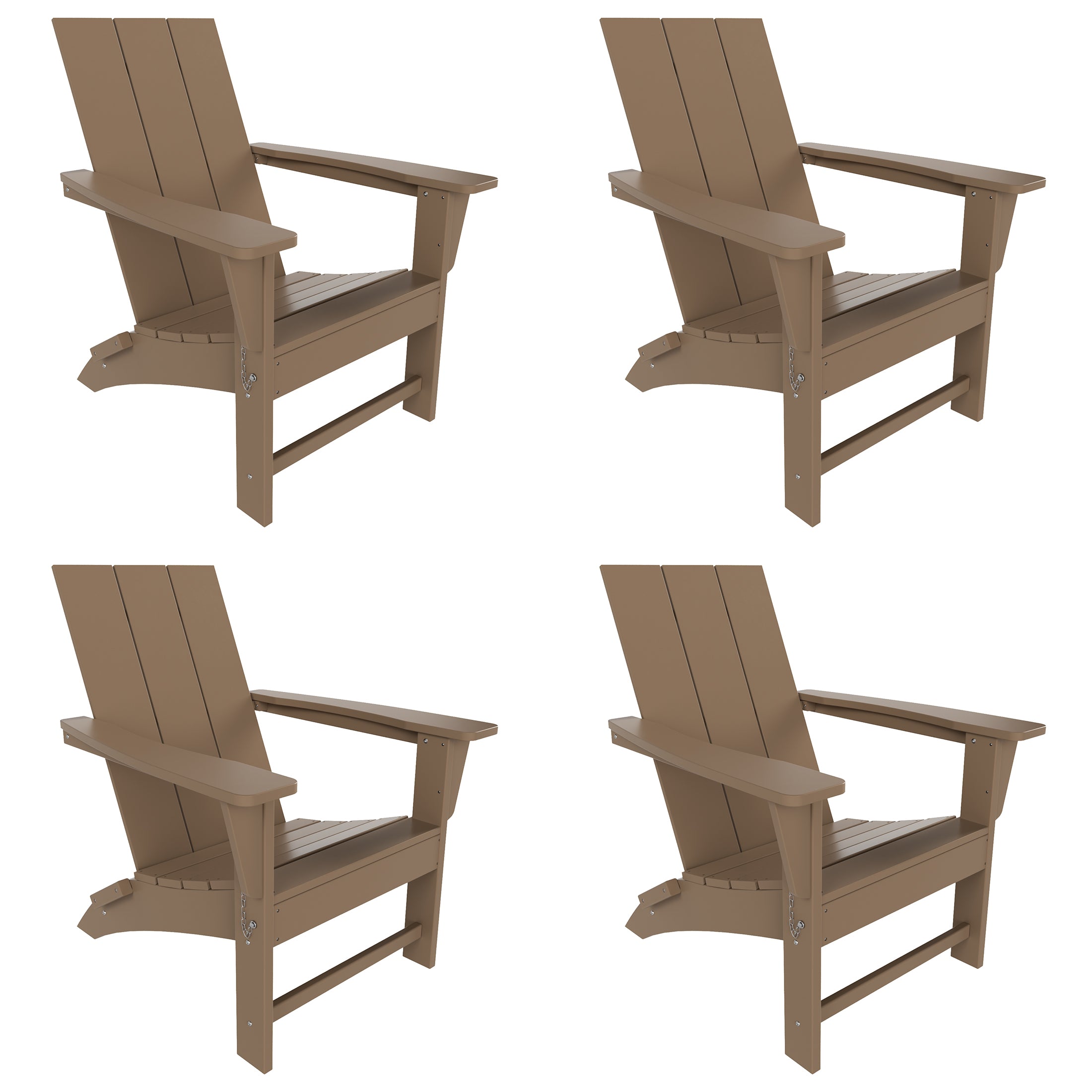 Palms Modern Outdoor Folding Adirondack Chair (Set of 4)
