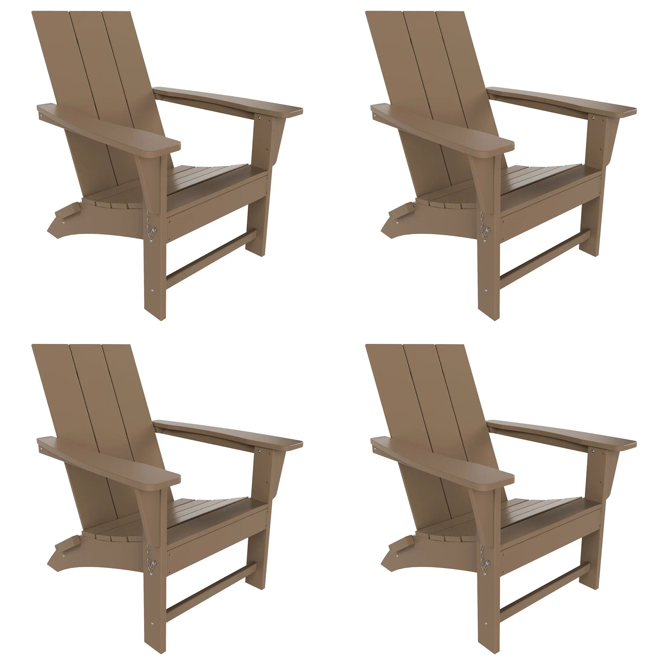 Palms Modern Outdoor Folding Adirondack Chair (Set of 4)
