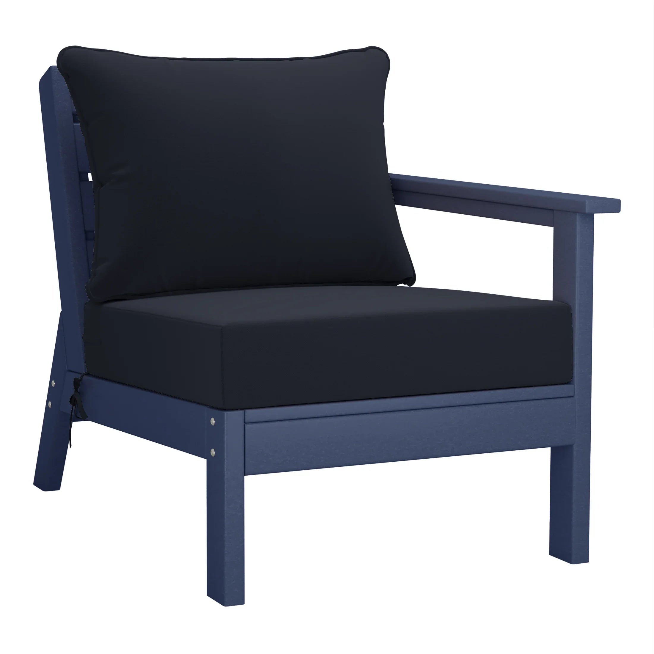 Portsmouth Outdoor Patio HDPE Sectional Sofa with Patio Cushions