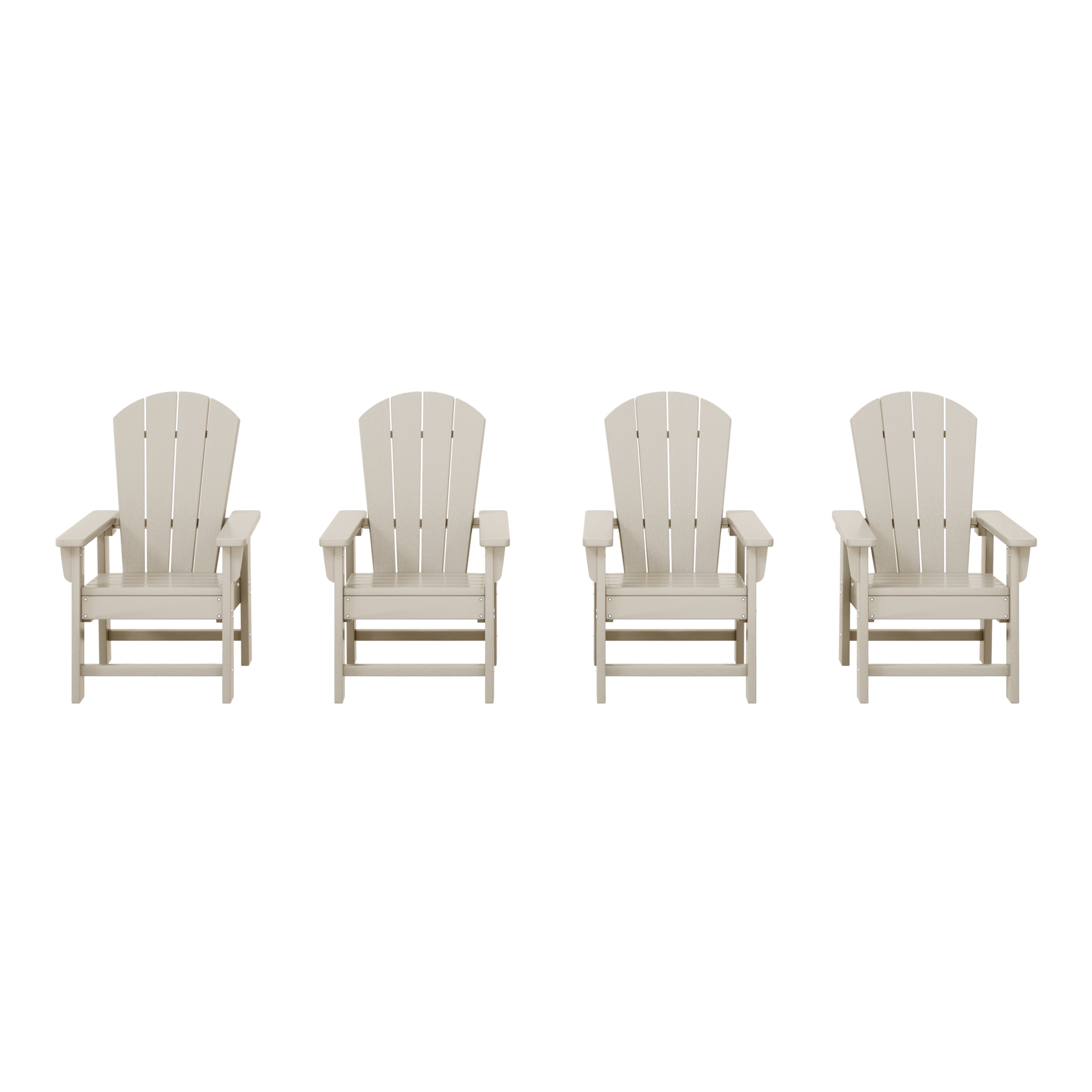 Paradise Kids Outdoor Adirondack Plastic Patio Chair (Set of 4)