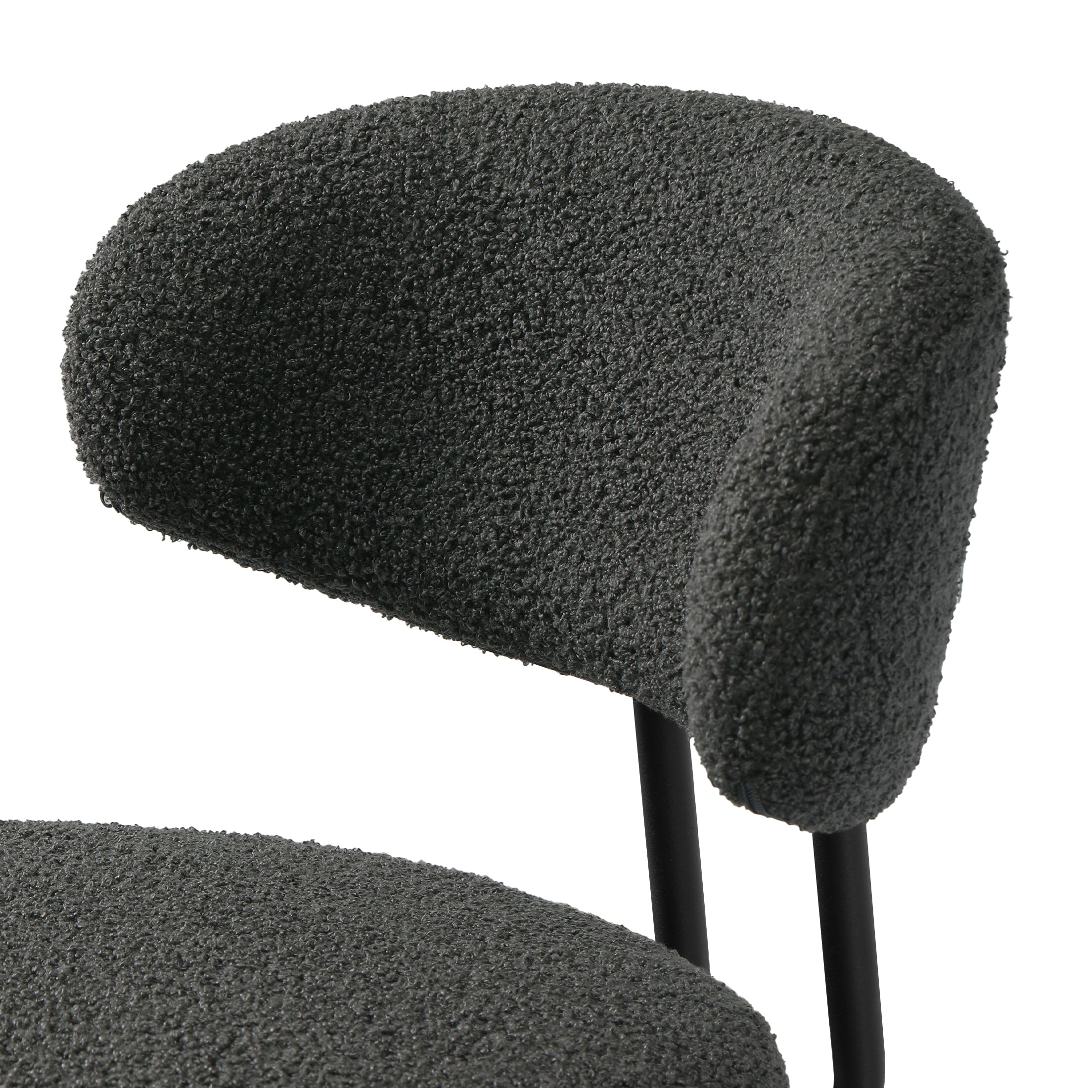 Celine Modern Upholstered Sherpa Fabric Counter Height Bar Stools with Back (Set of 2)