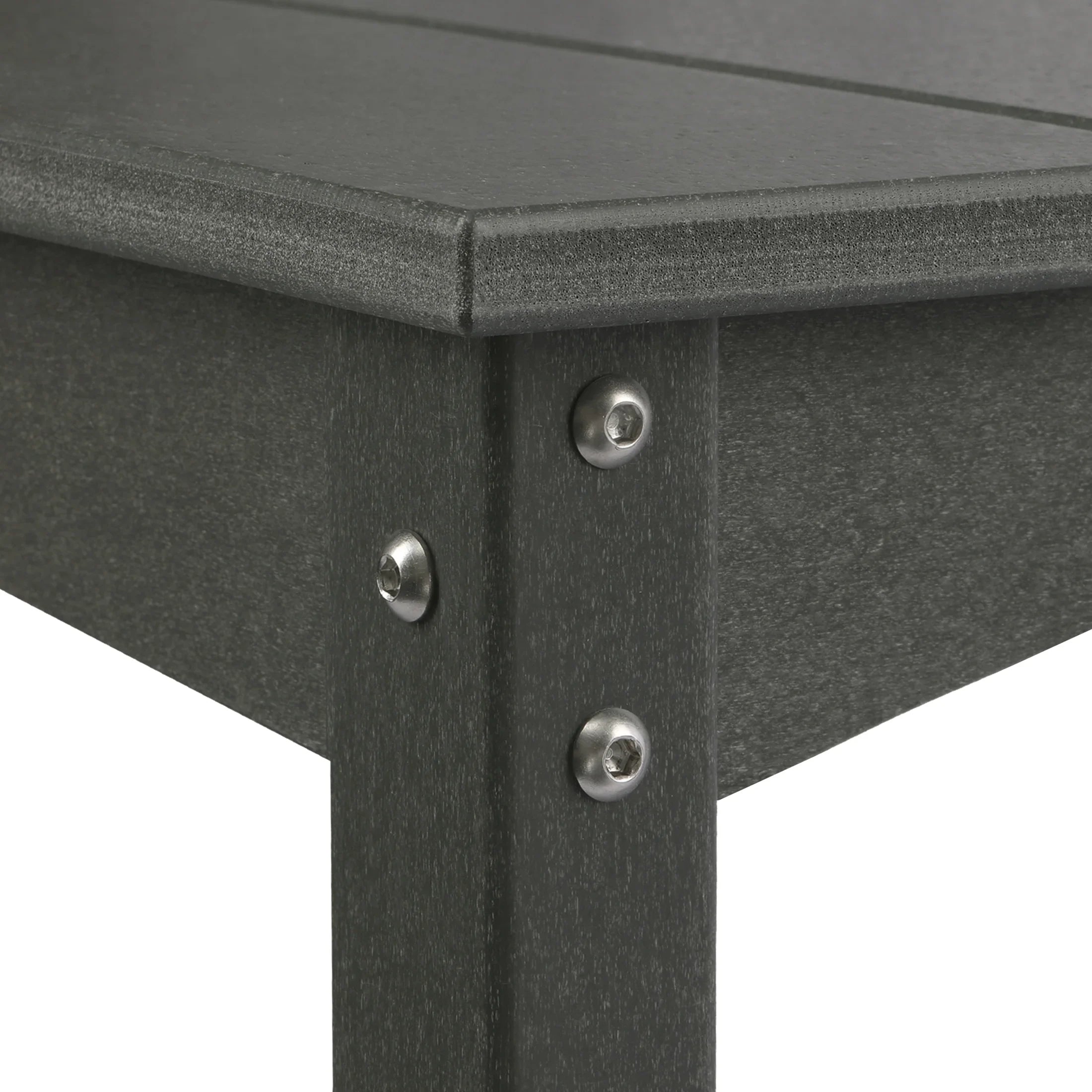 Paradise 55" Outdoor Patio HDPE Adirondack 2-Tier Shelf Console Table