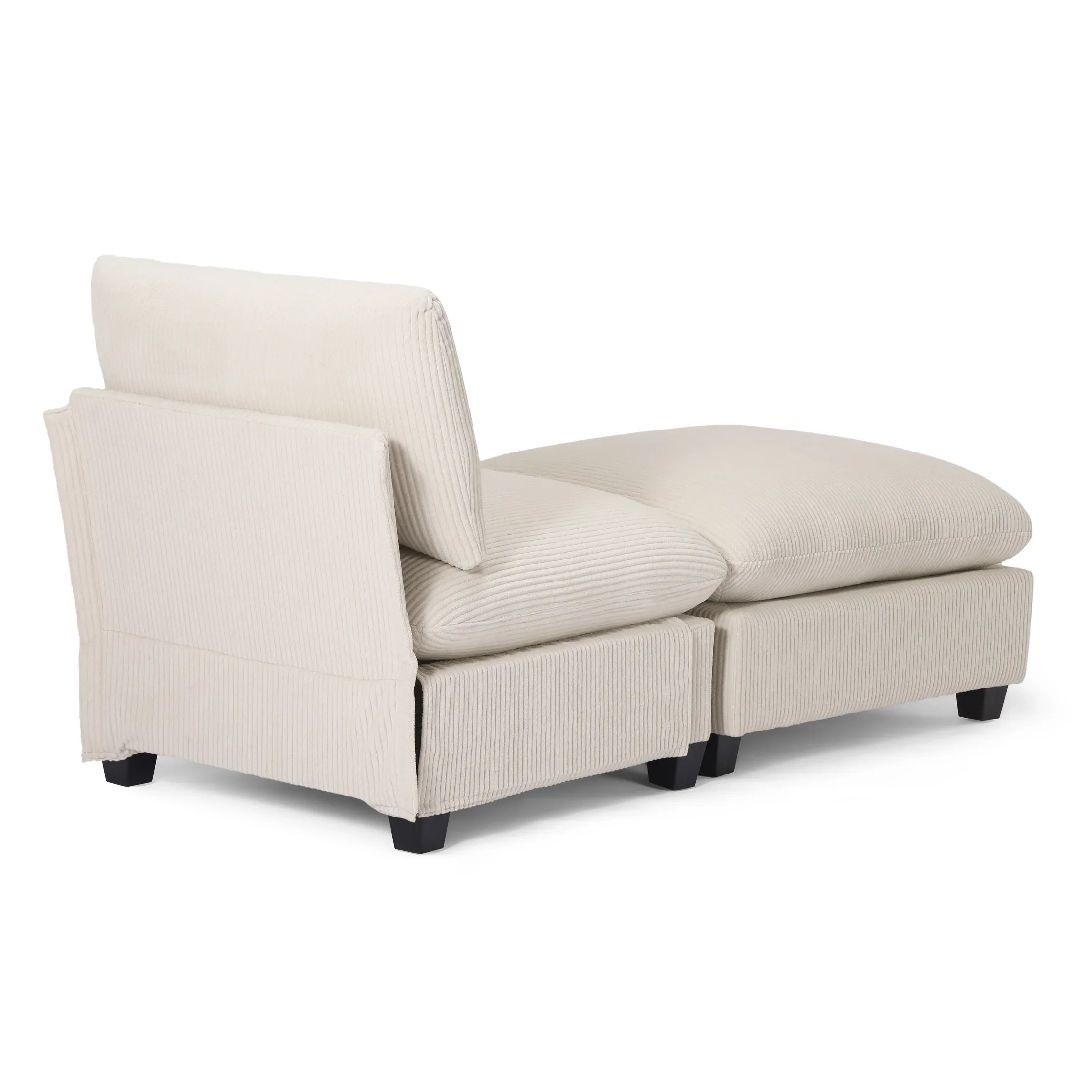 Ava 68.5" Corduroy Upholstered Indoor Chaise Lounge Chair