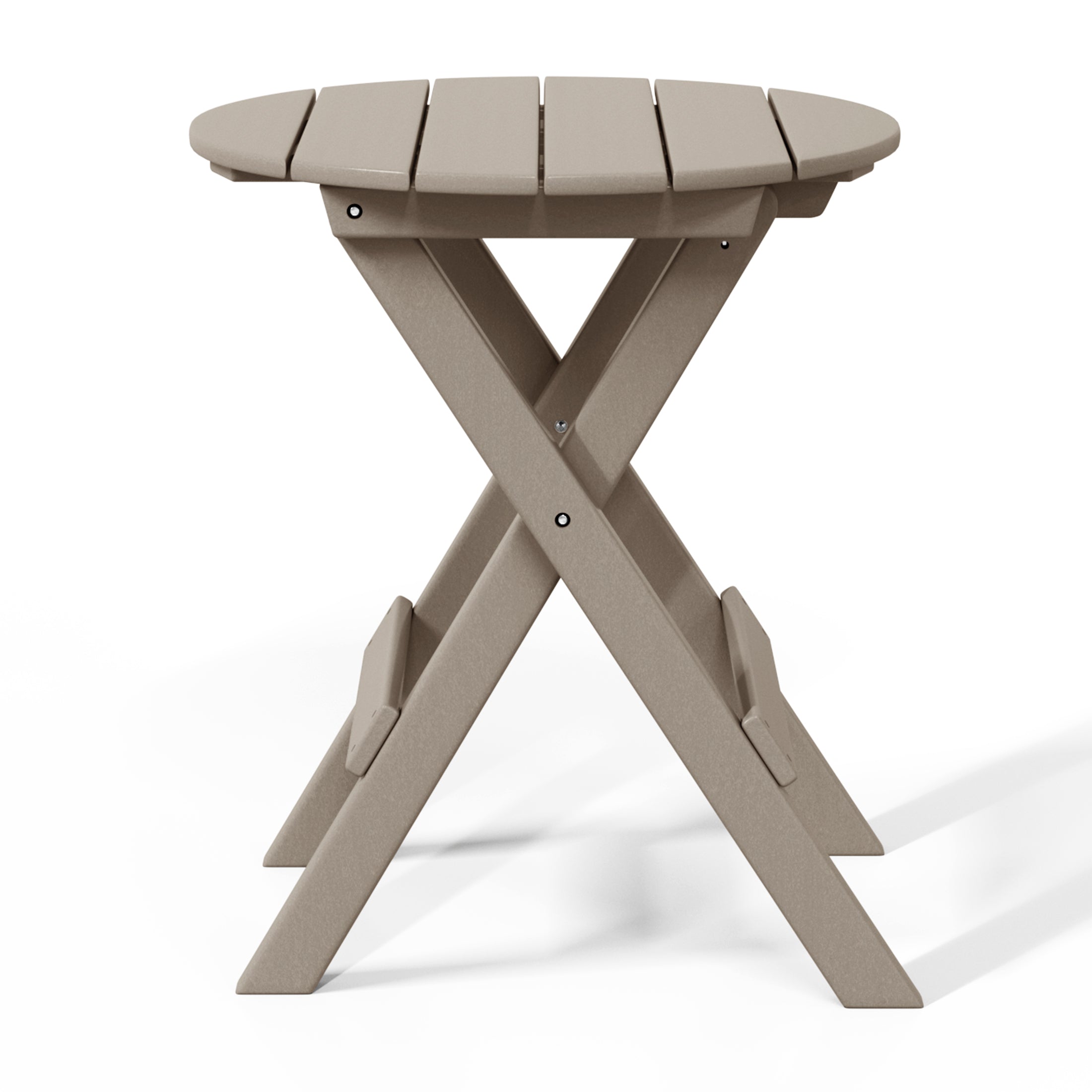 Paradise HDPE Outdoor 24.5 Inch Round Portable Folding Patio Dining Table