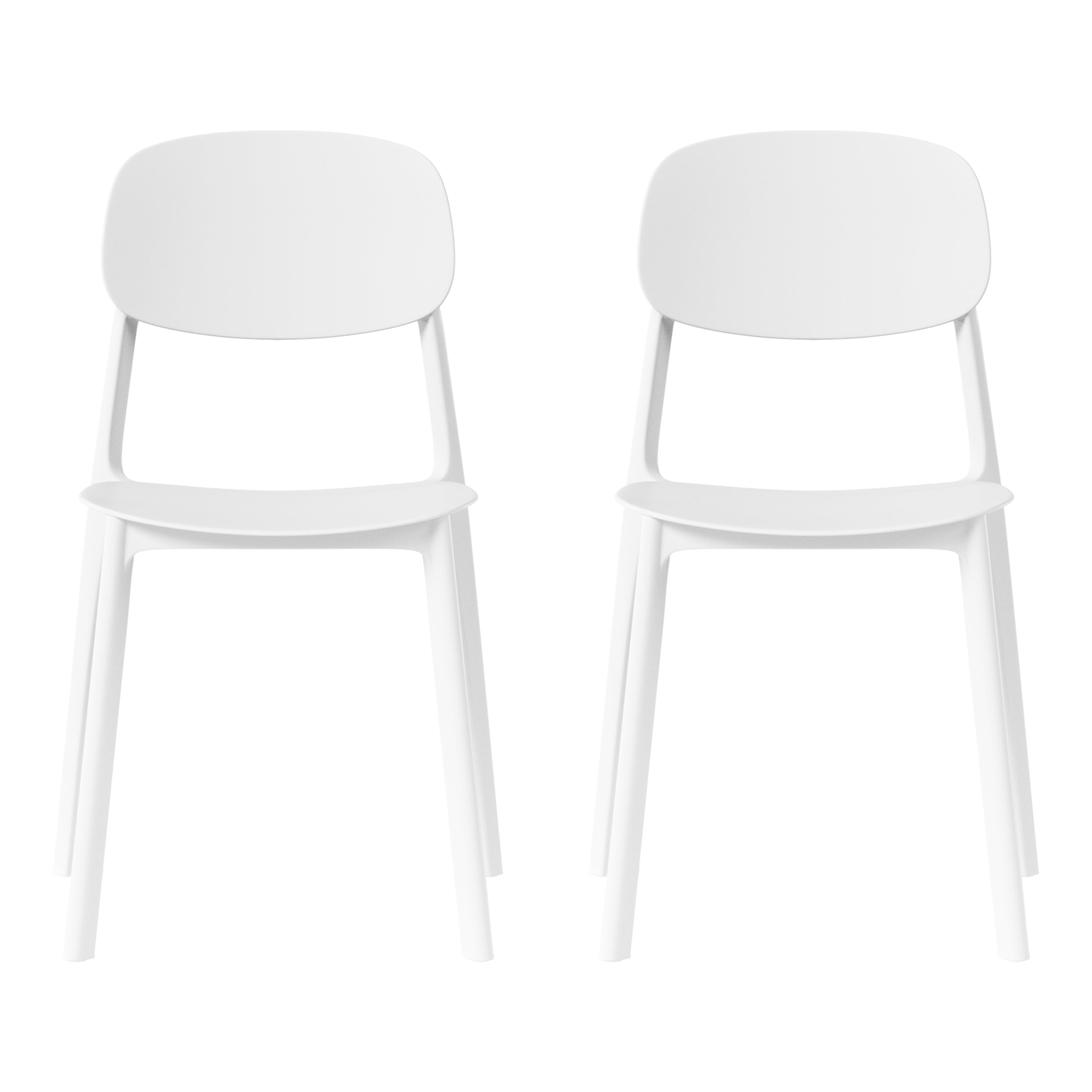 Sunshine Modern Stackable Polypropylene Plastic Patio Dining Chair (Set of 2)