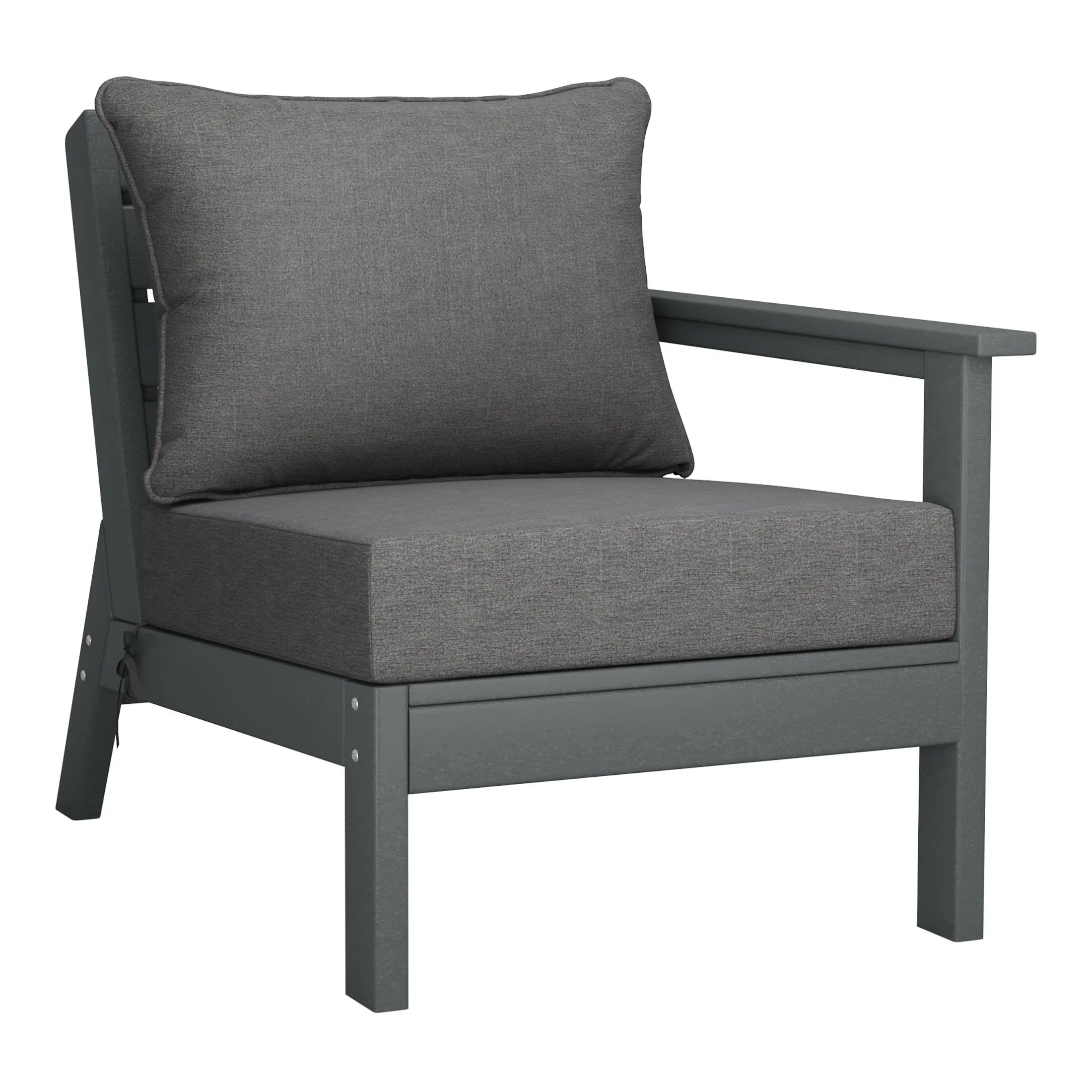 Portsmouth Outdoor Patio HDPE Sectional Sofa with Patio Cushions