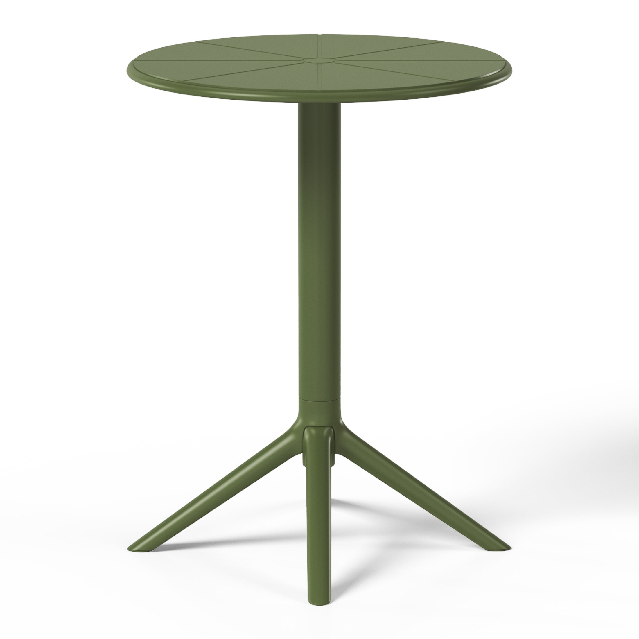 Sunshine 23.5" Outdoor Polypropylene Resin Round Patio Bistro Dining Table for 2