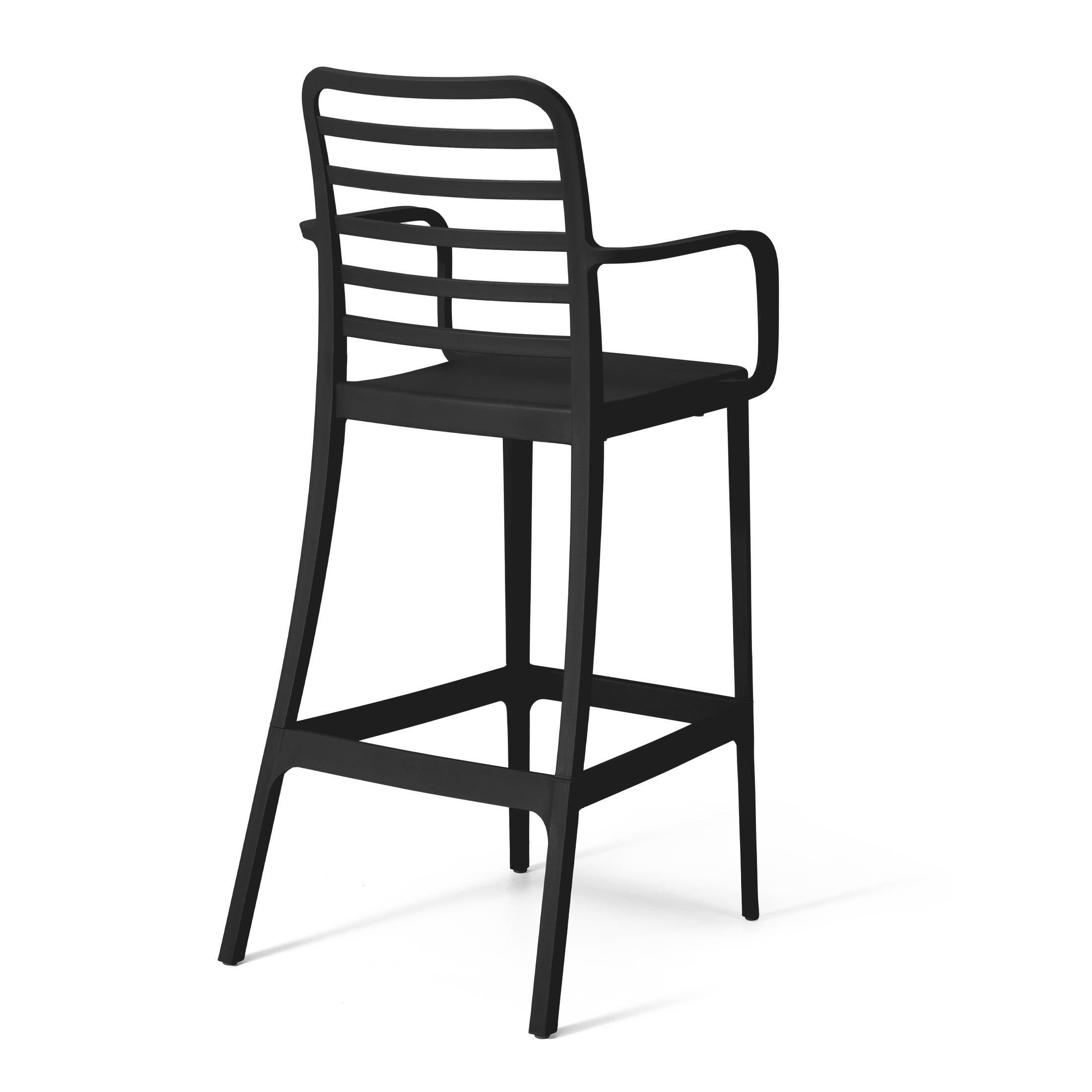 Sunshine 29.5" Outdoor Polypropylene Plastic Patio Bar Height Stools (Set of 2)