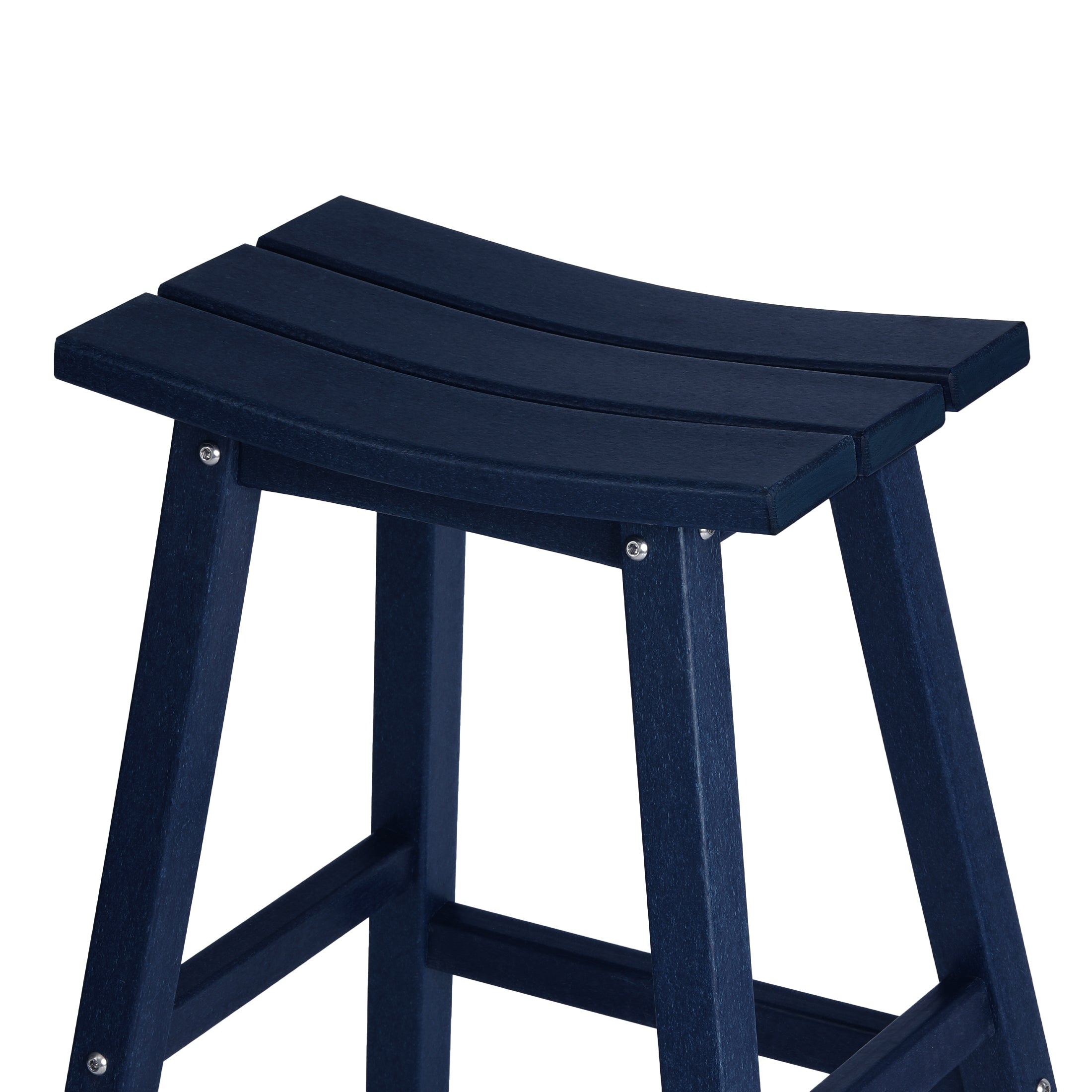 Paradise 24" HDPE Outdoor Patio Counter Height Bar Stools (Set of 2)