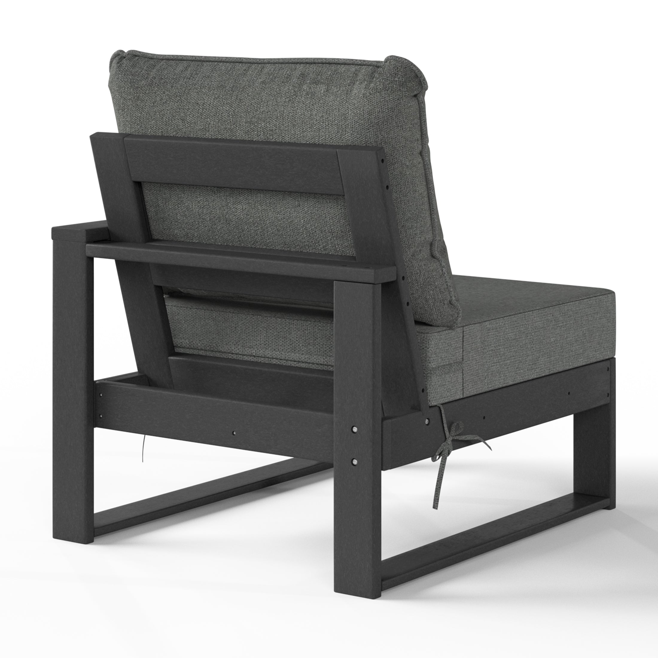 Rockaway Outdoor Patio HDPE Right Arm Facing Sectional Corner Chair with Patio Cushions