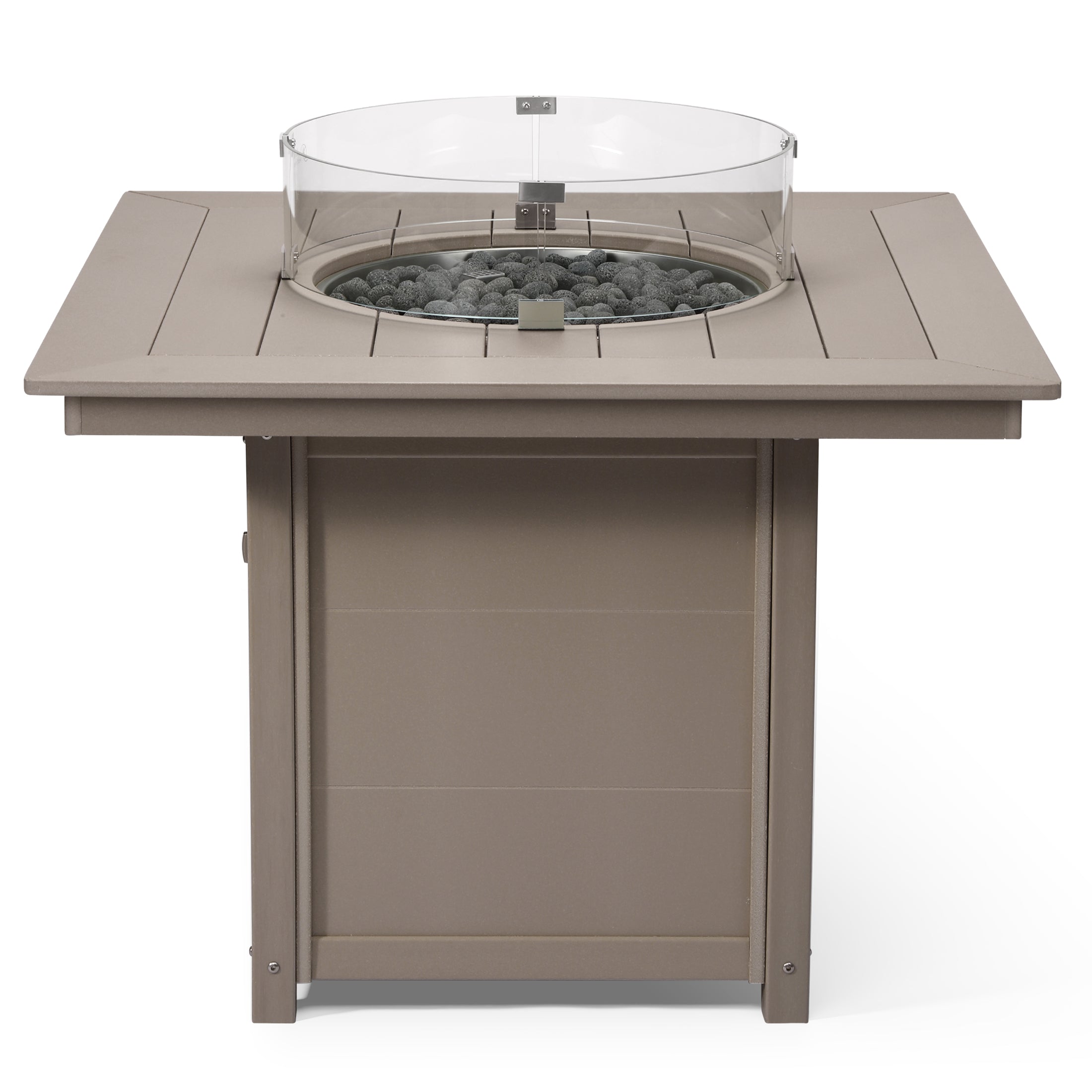 Sol Modern Outdoor Patio Propane 42" Square Fire Pit Table
