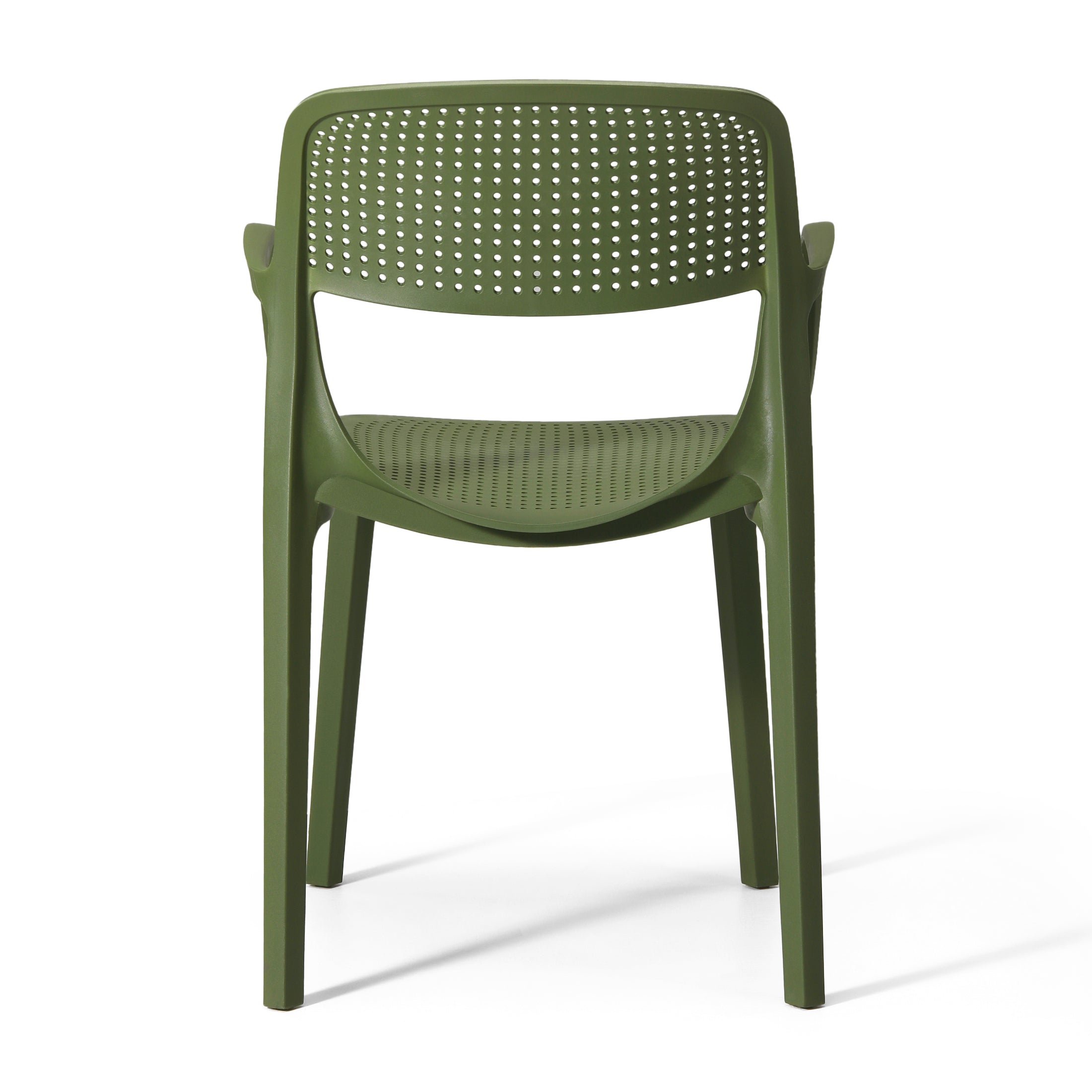 Sunshine Outdoor Stackable Plastic Resin Patio Dining Armchair (Set of 2)