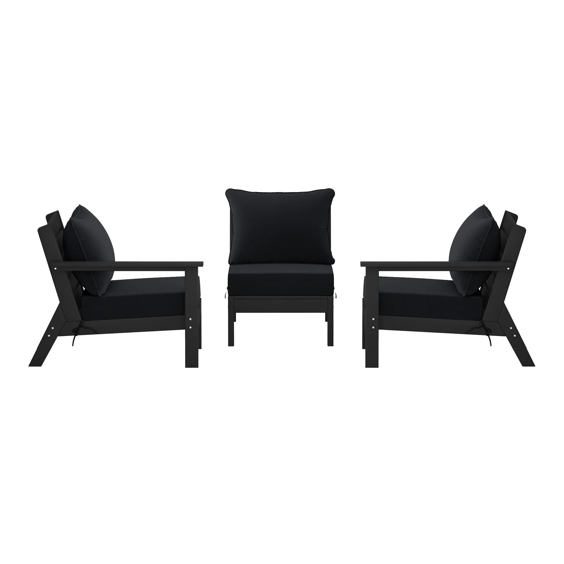 Portsmouth Outdoor Patio HDPE Sectional Sofa with Patio Cushions