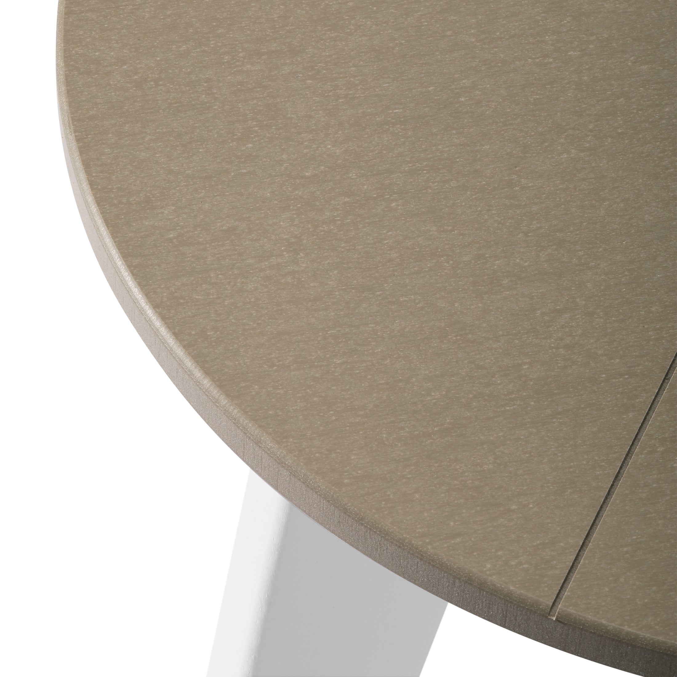 Seaside HDPE Plastic Outdoor Round Adirondack Patio Side Table