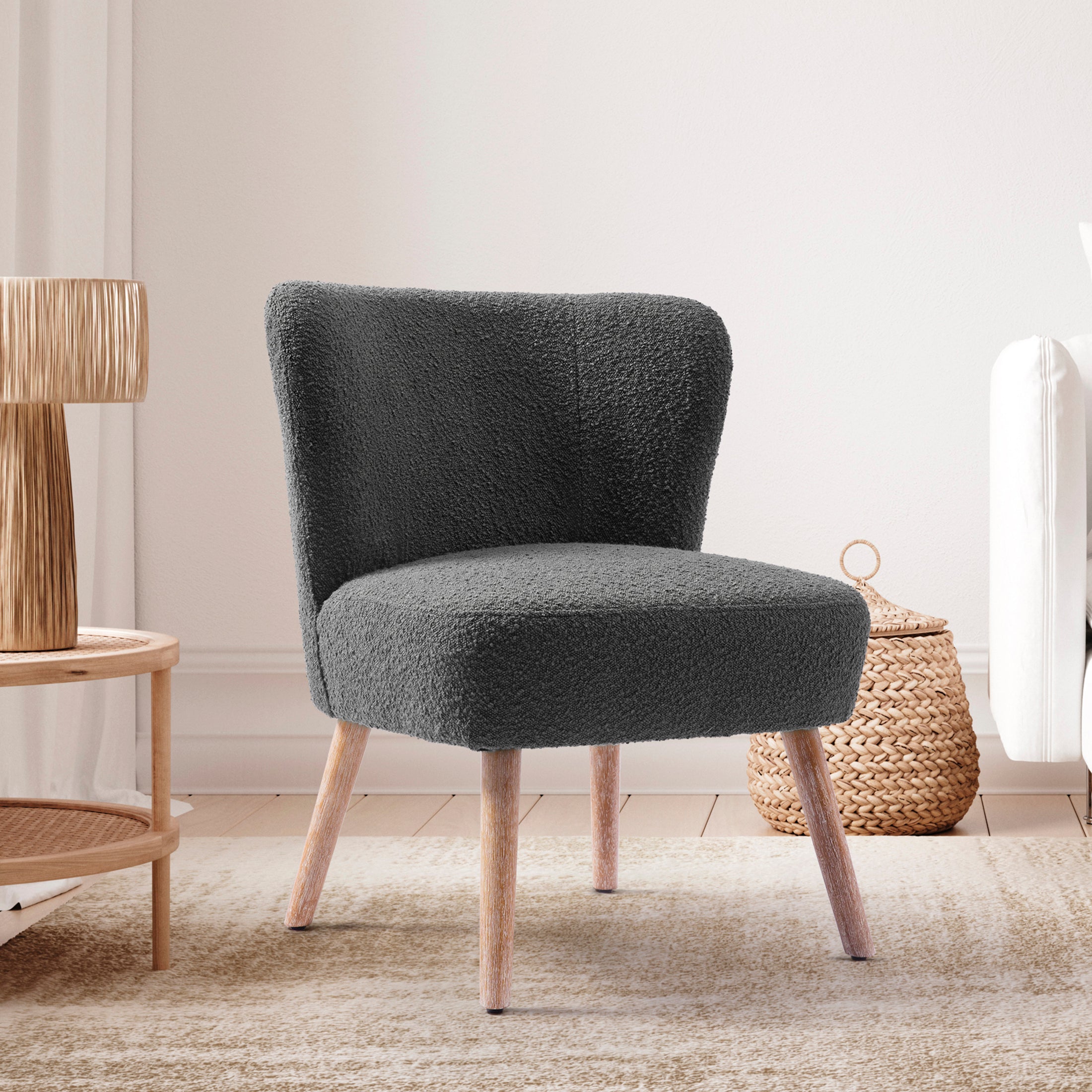 Amélie 25" Wide Upholstered Boucle Accent Chair