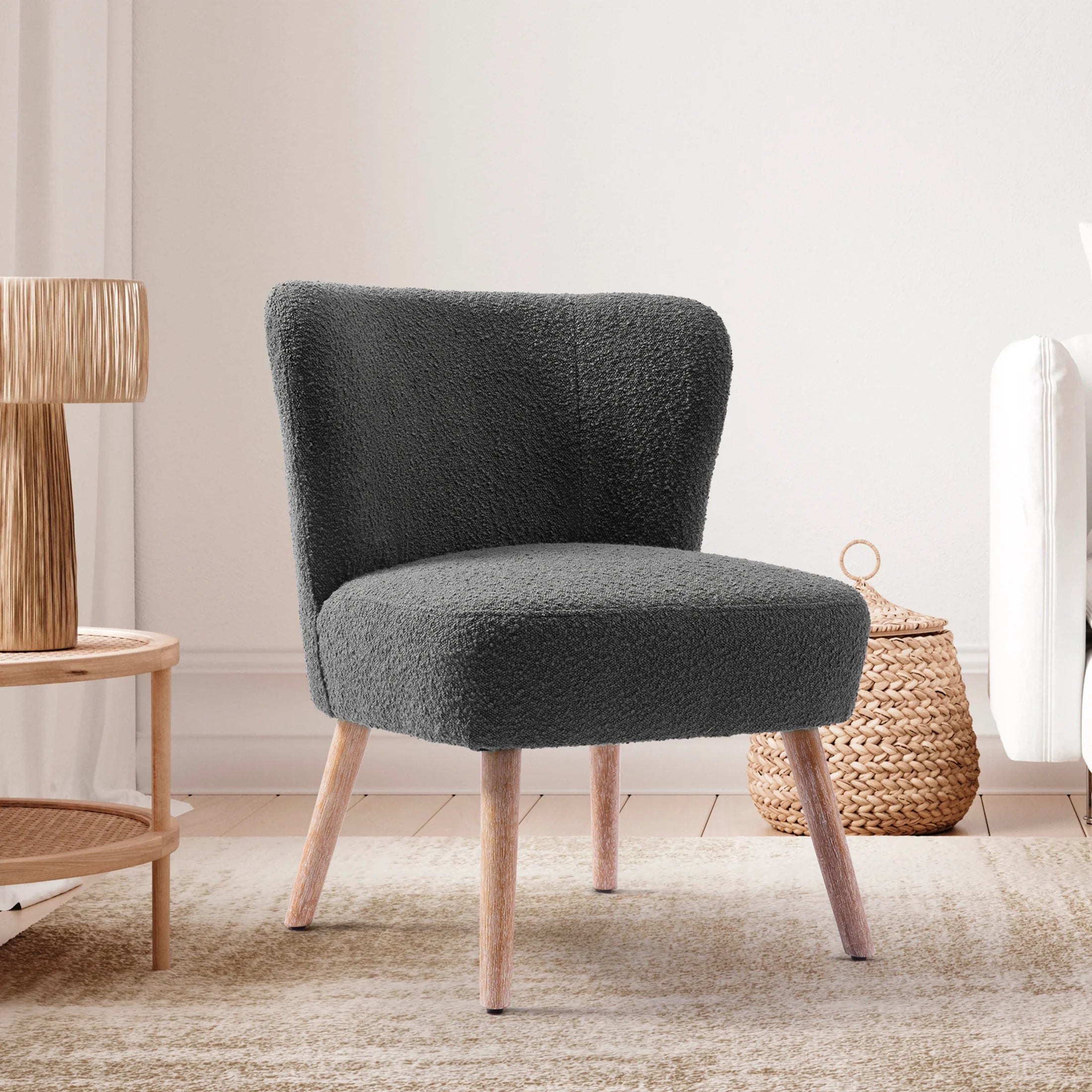 Amélie 25" Wide Upholstered Boucle Accent Chair
