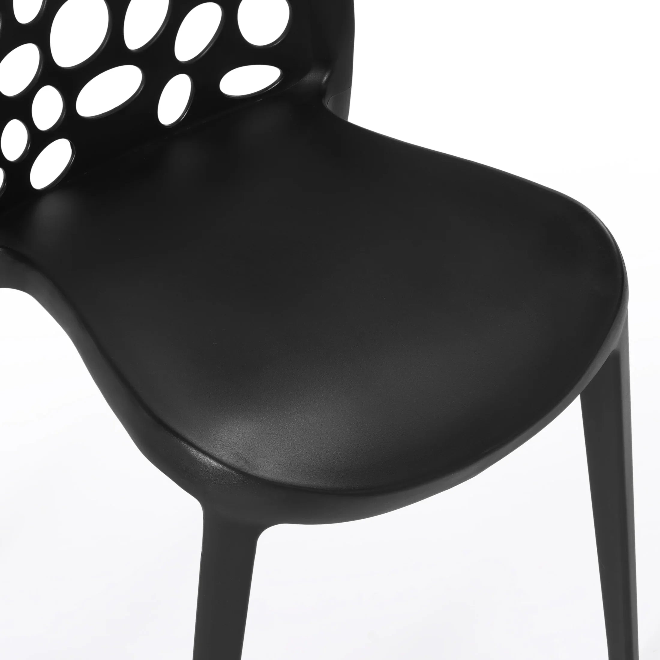 Sunshine Outdoor Modern Stackable Patio Dining Chairs (Set of 2)