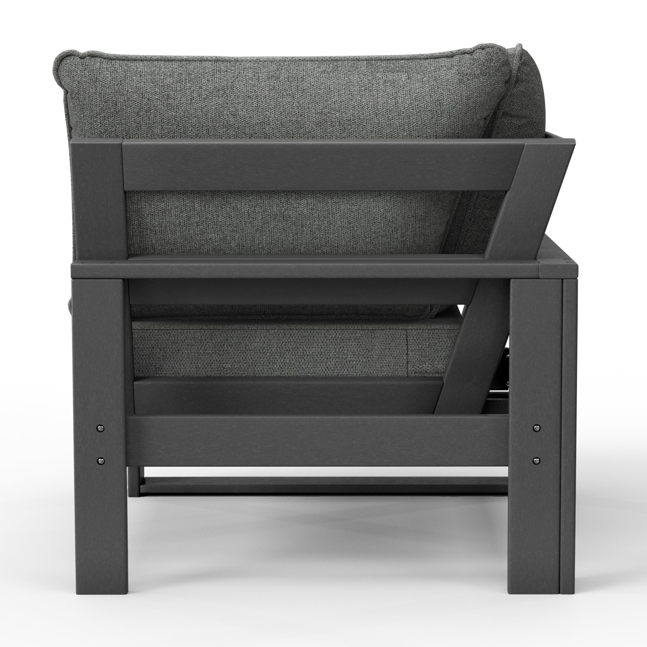 Rockaway Outdoor HDPE Sectional Corner Sofa Seat with Water-Proof Cushions