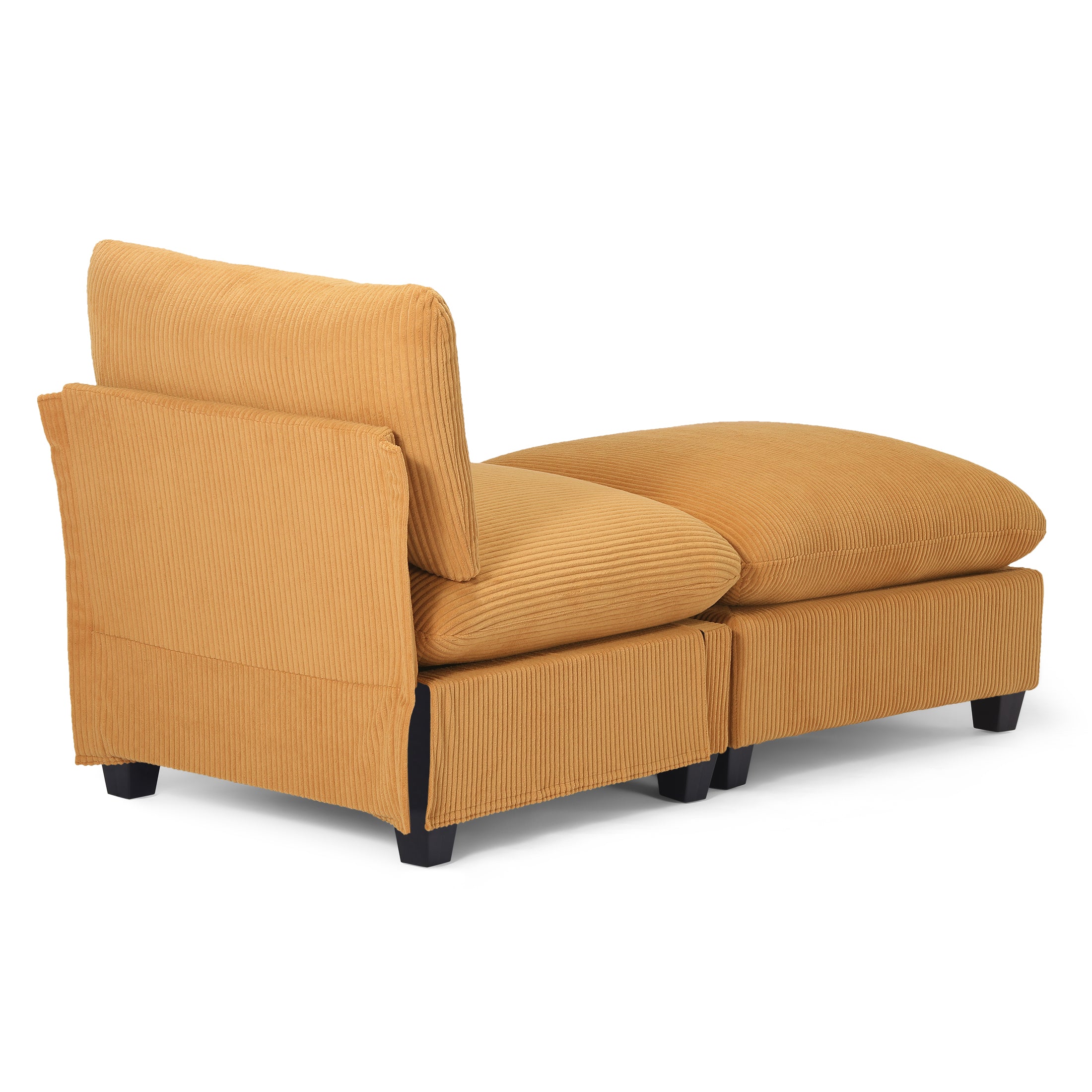 Ava 68.5" Corduroy Upholstered Indoor Chaise Lounge Chair