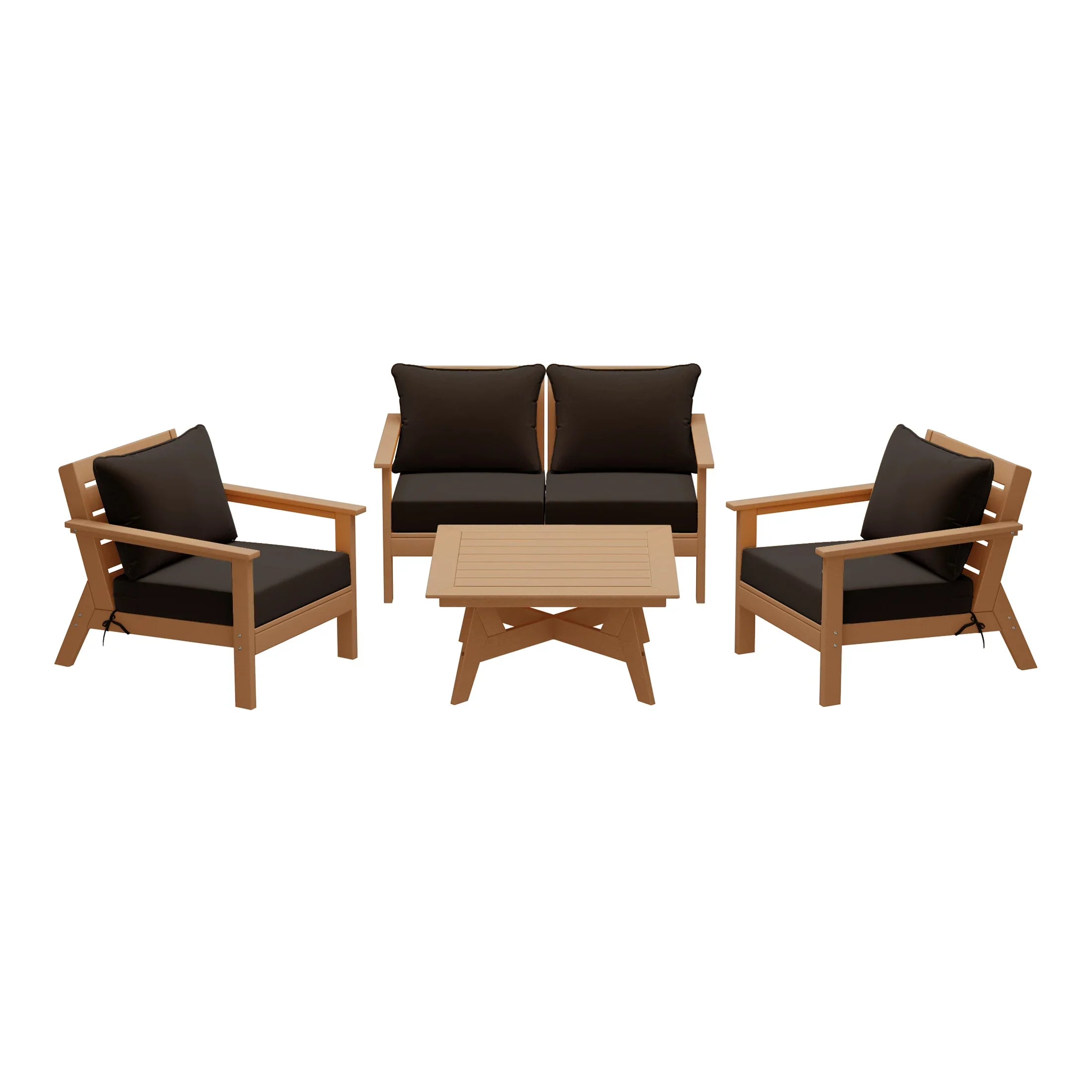 Portsmouth Outdoor 5-Piece Modular Sectional Patio Furniture Sofa Set
