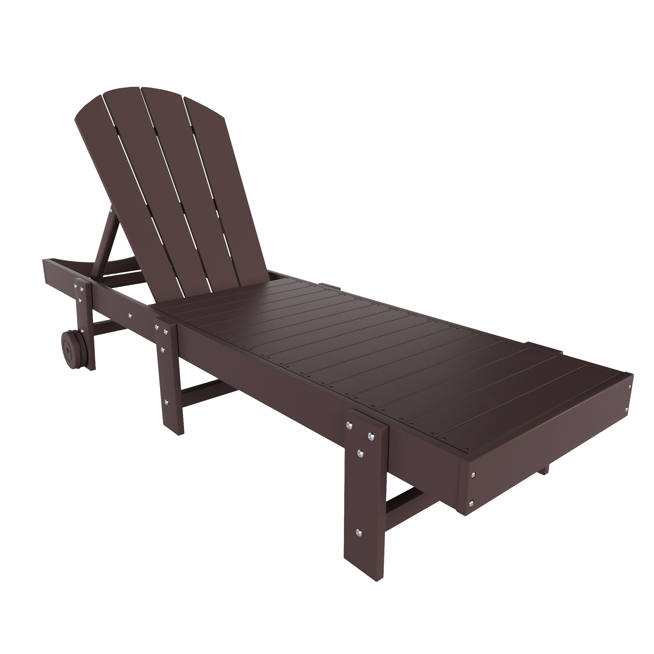 Paradise Adirondack Poly Reclining Chaise Lounge With Wheels