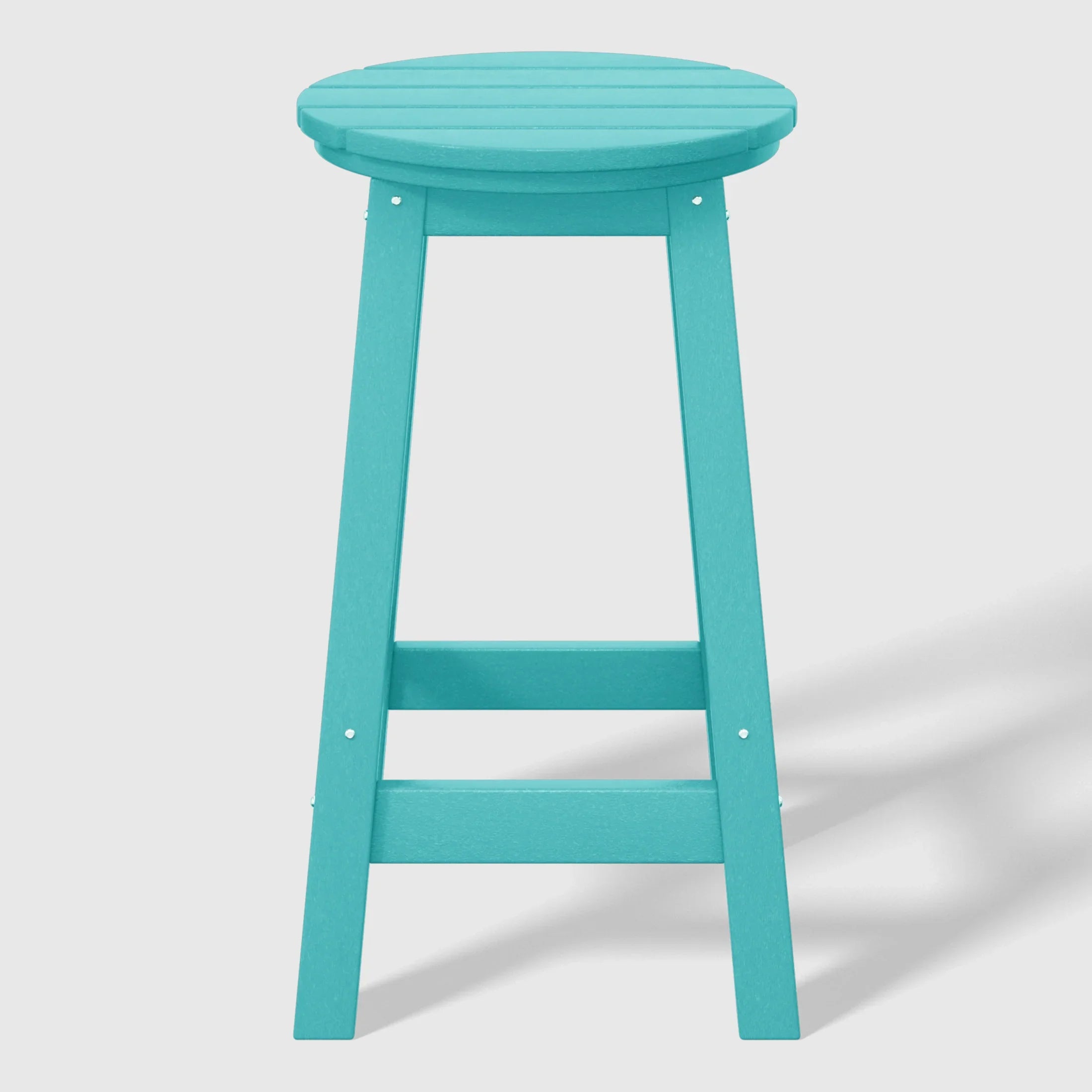 Paradise 5-Piece HDPE Outdoor Patio Dining Bar Bistro Table Set with Counter High Round Bar Stools
