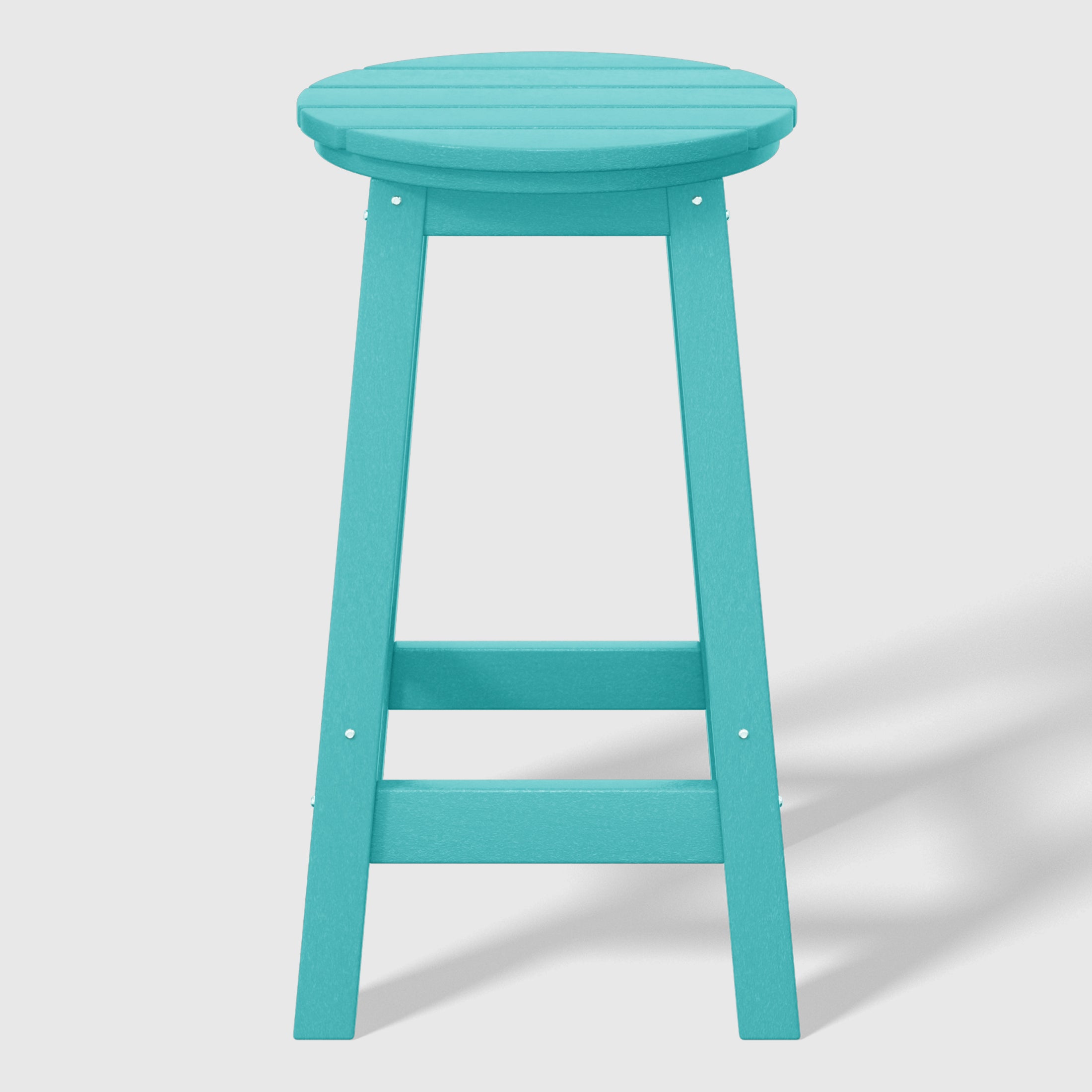 Paradise 24" HDPE Outdoor Patio Round Counter Height Bar Stool Set of 3