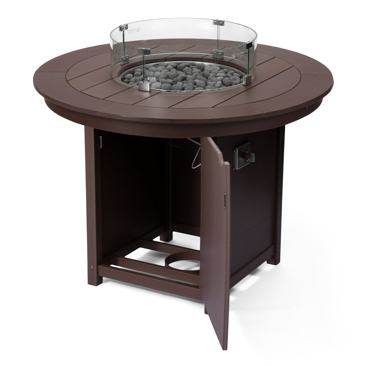 Sol 47" Modern Outdoor Patio Propane Round Counter Height Fire Pit Table