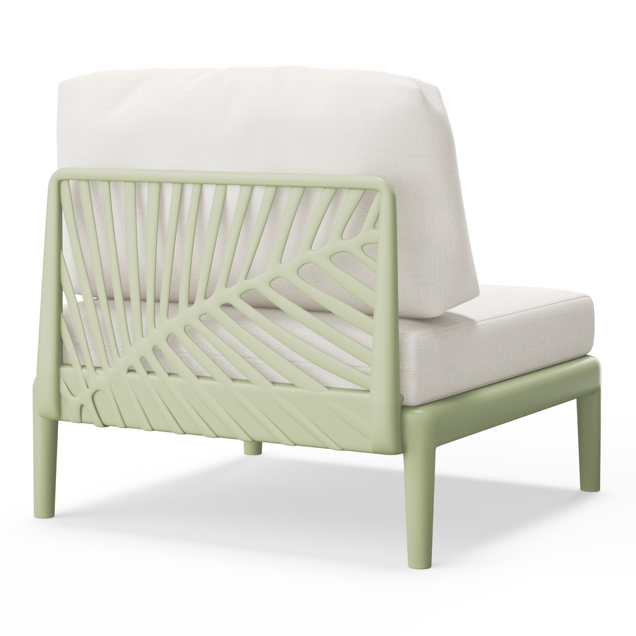 Sunshine Modern Outdoor Polypropylene Resin Deep Seating Armless Sectional