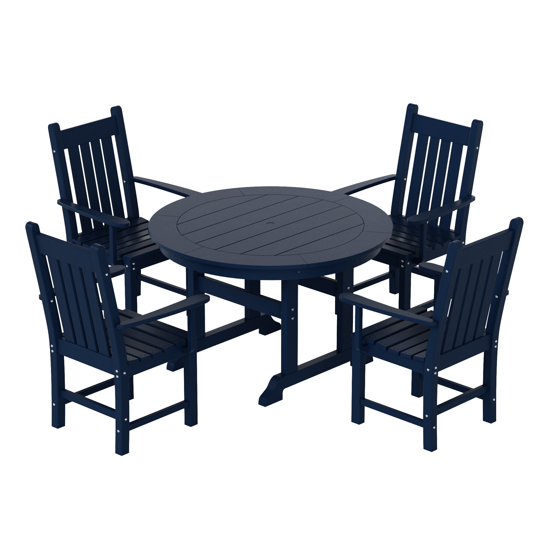 Paradise 5 Piece Outdoor Patio Dining Set Outdoor Round Table and Armchair Set