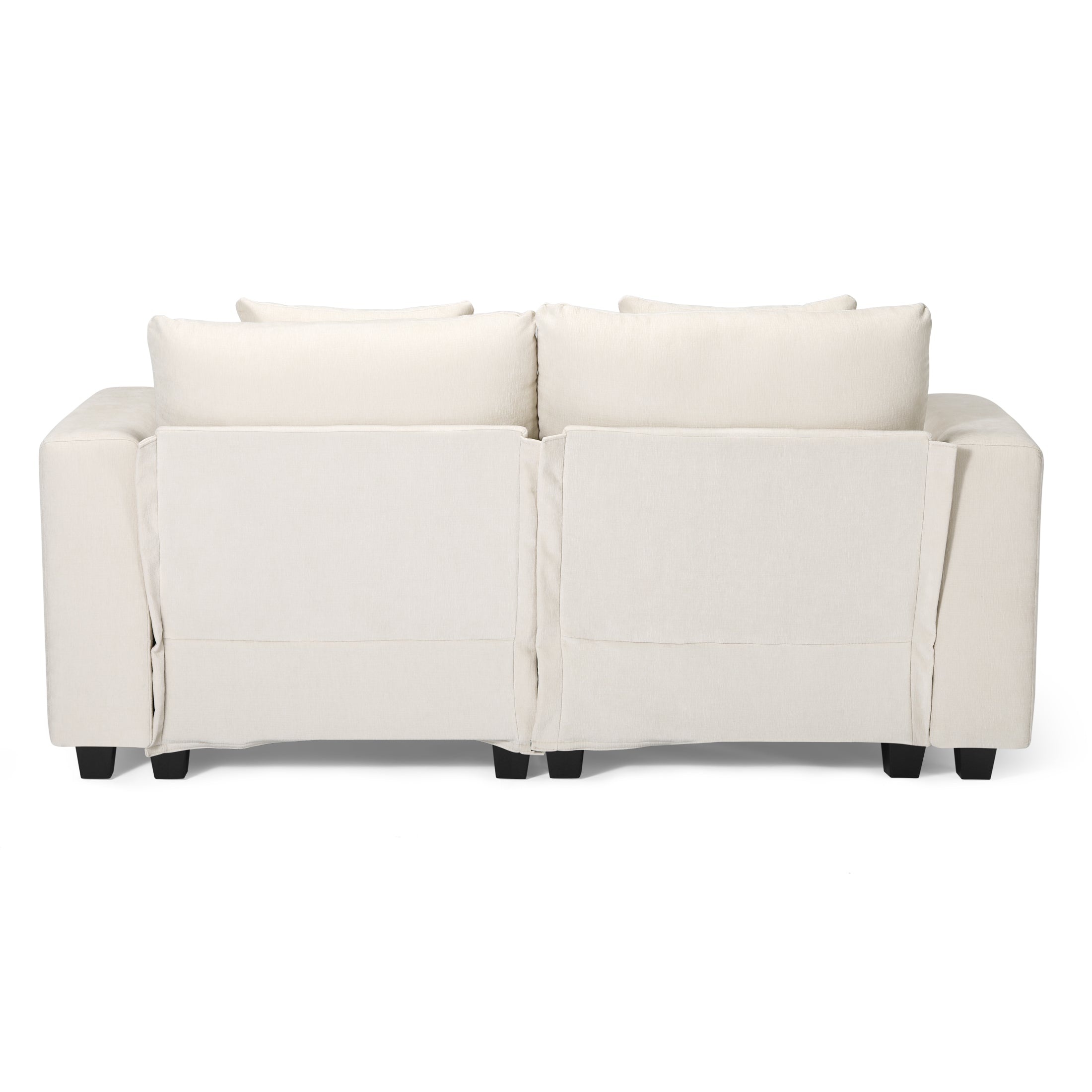 Springfield 128" Chenille Modular U-Shaped Sectional Couch and Chaise With USB/Type-C Ports and Side Pockets