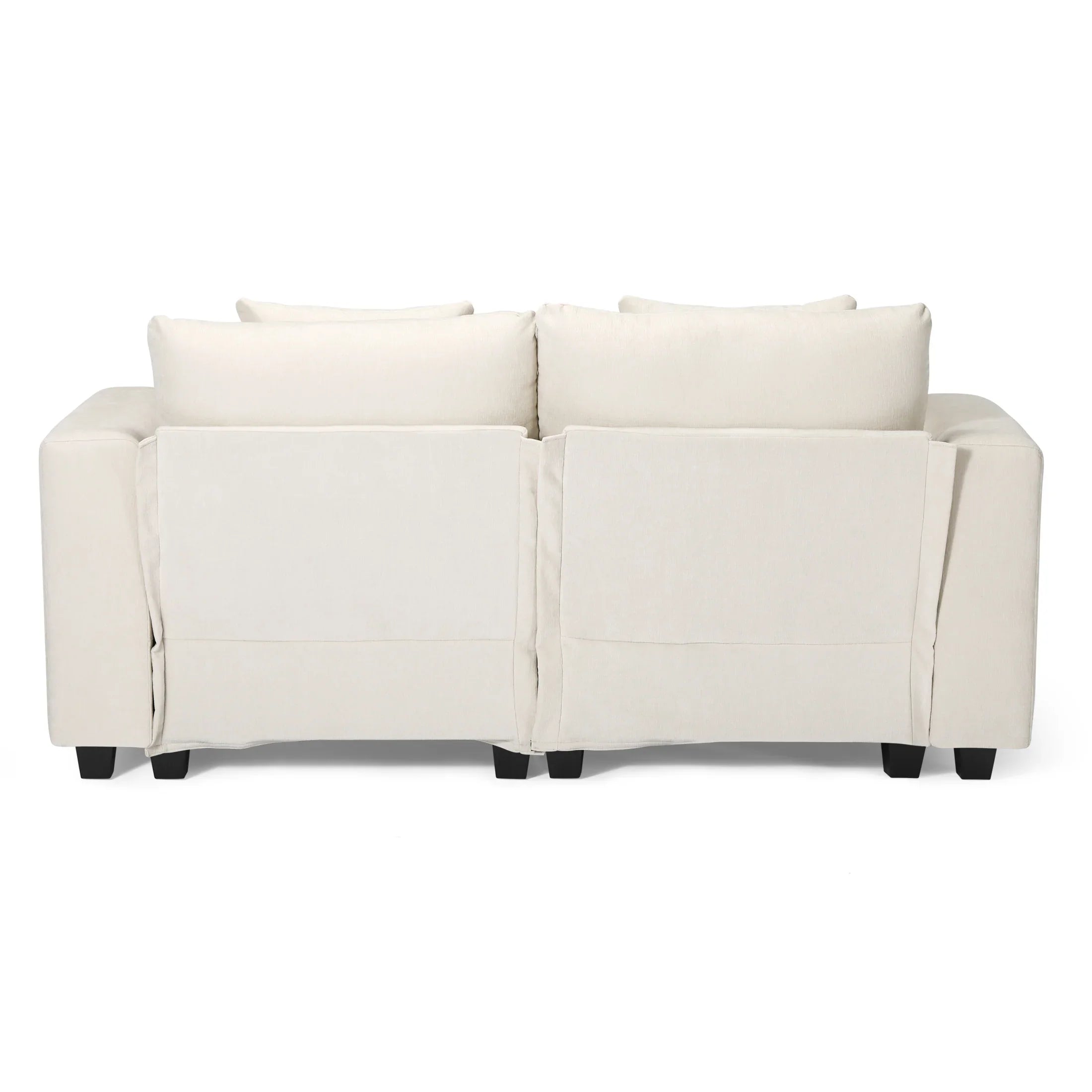 Springfield 128" Chenille Modular U-Shaped Sectional Couch and Chaise With USB/Type-C Ports and Side Pockets