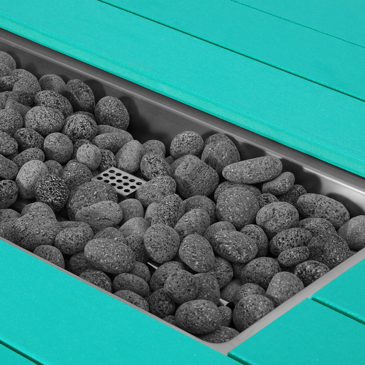 Sol 46" Modern Outdoor Patio Gas Propane Rectangle Fire Pit Table