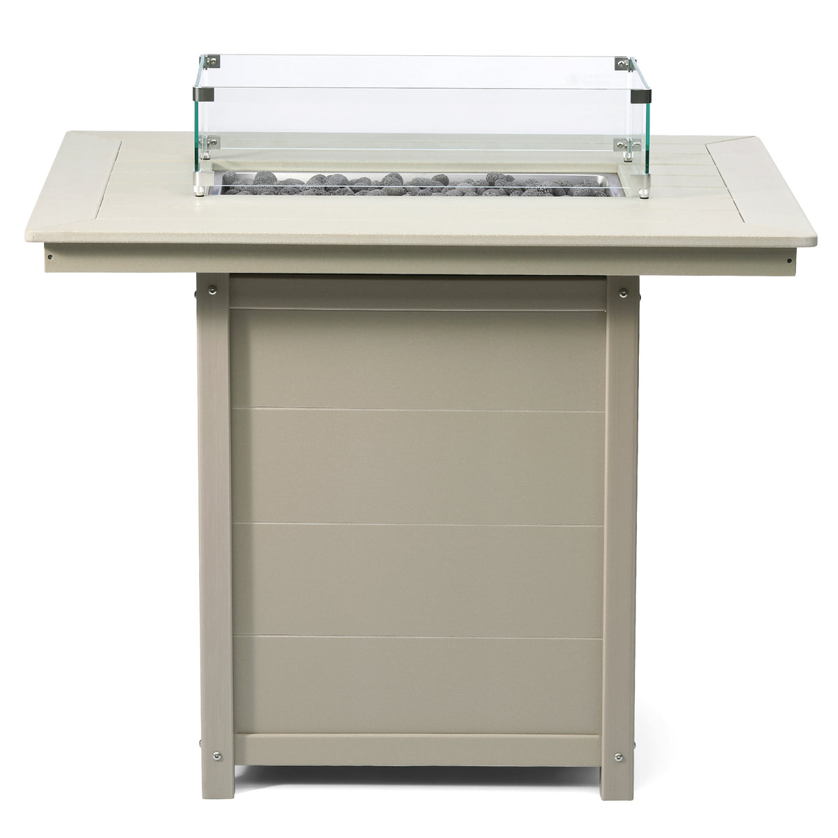 Sol 46" Modern Outdoor Patio Gas Propane Rectangle Fire Pit Table