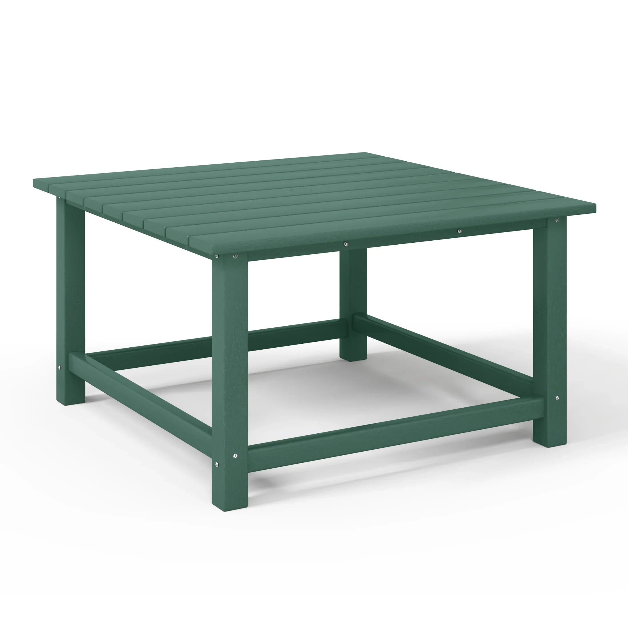 Portside 5-Piece Outdoor Patio HDPE Adirondack Chair With Square Coffee Table Conversation Set