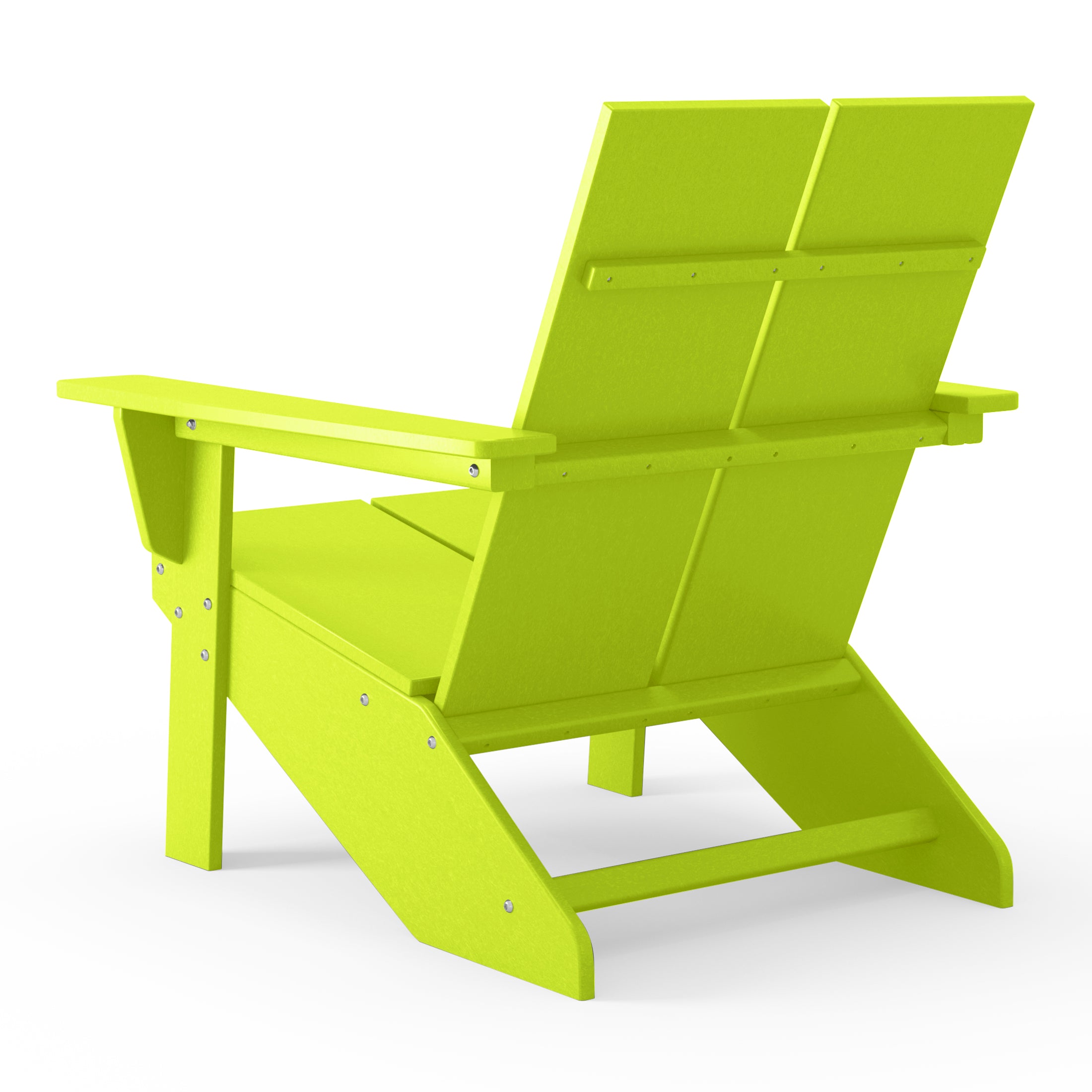 Seaview Outdoor HDPE Modern Adirondack Chair with Cup Holder (Set of 4)