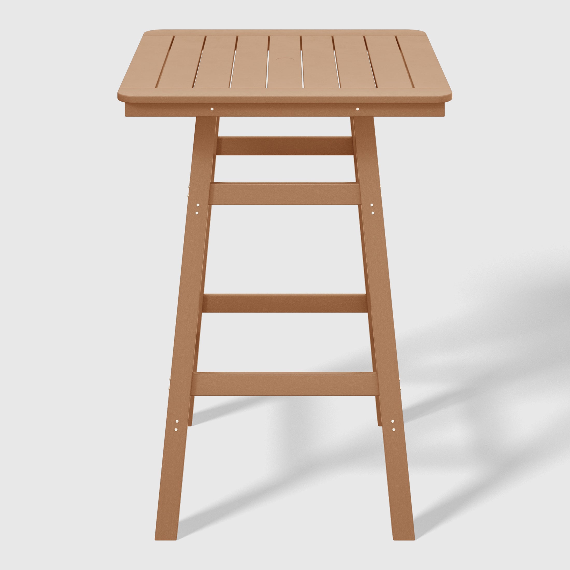 Paradise 30" Square Outdoor Patio Bistro Bar Table With Umbrella Hole