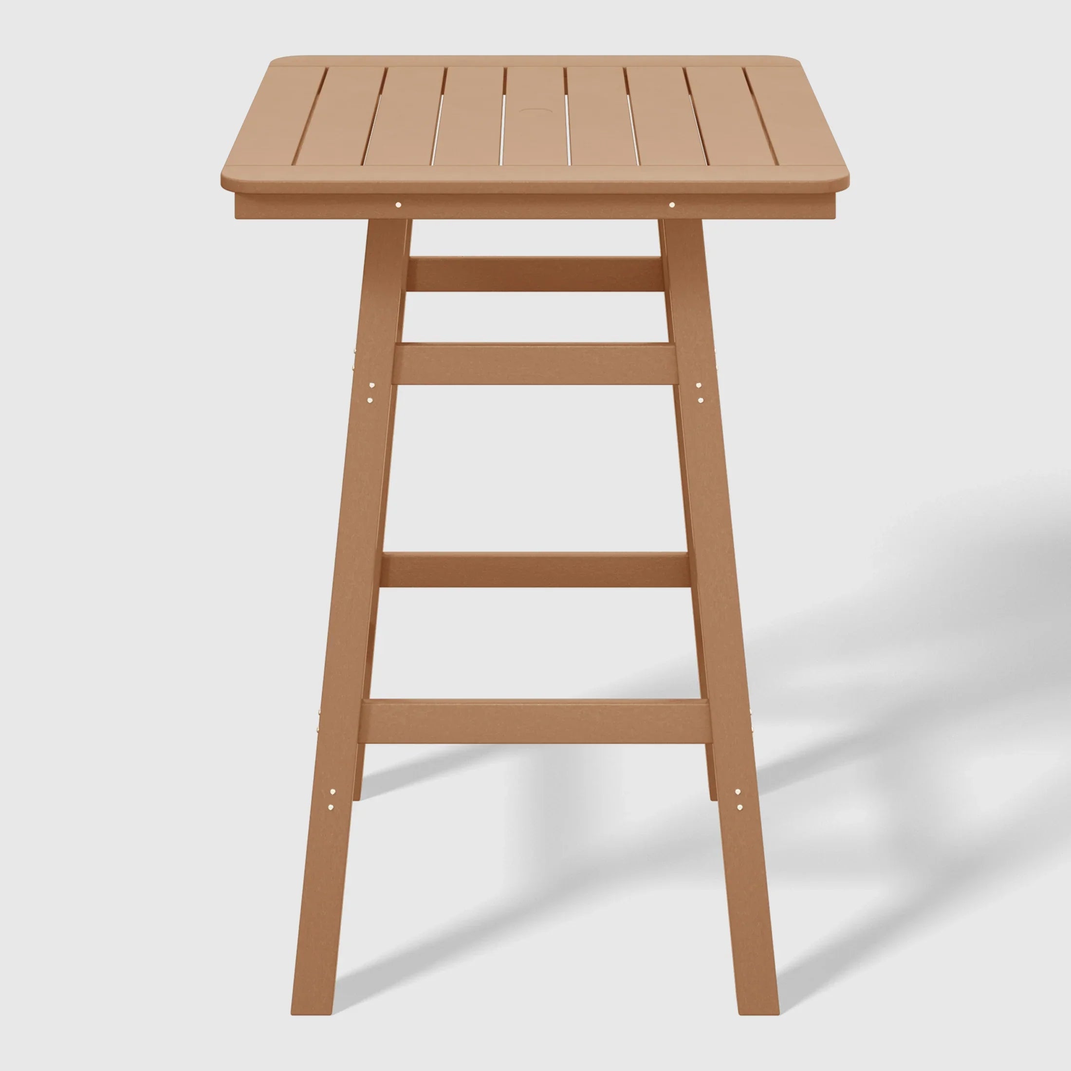 Paradise 30" Square Outdoor Patio Bistro Bar Table With Umbrella Hole