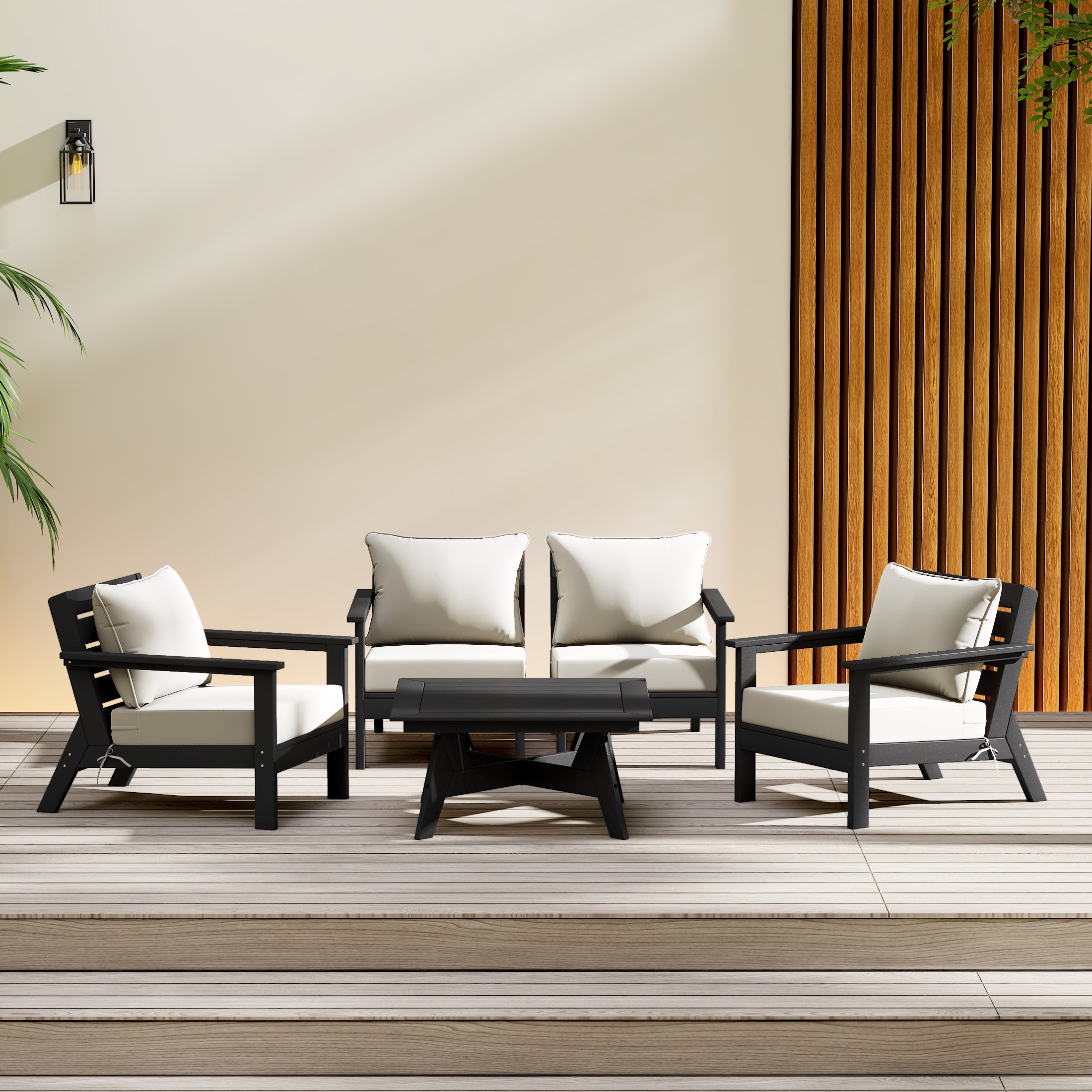Portsmouth Outdoor 5-Piece Modular Sectional Patio Furniture Sofa Set