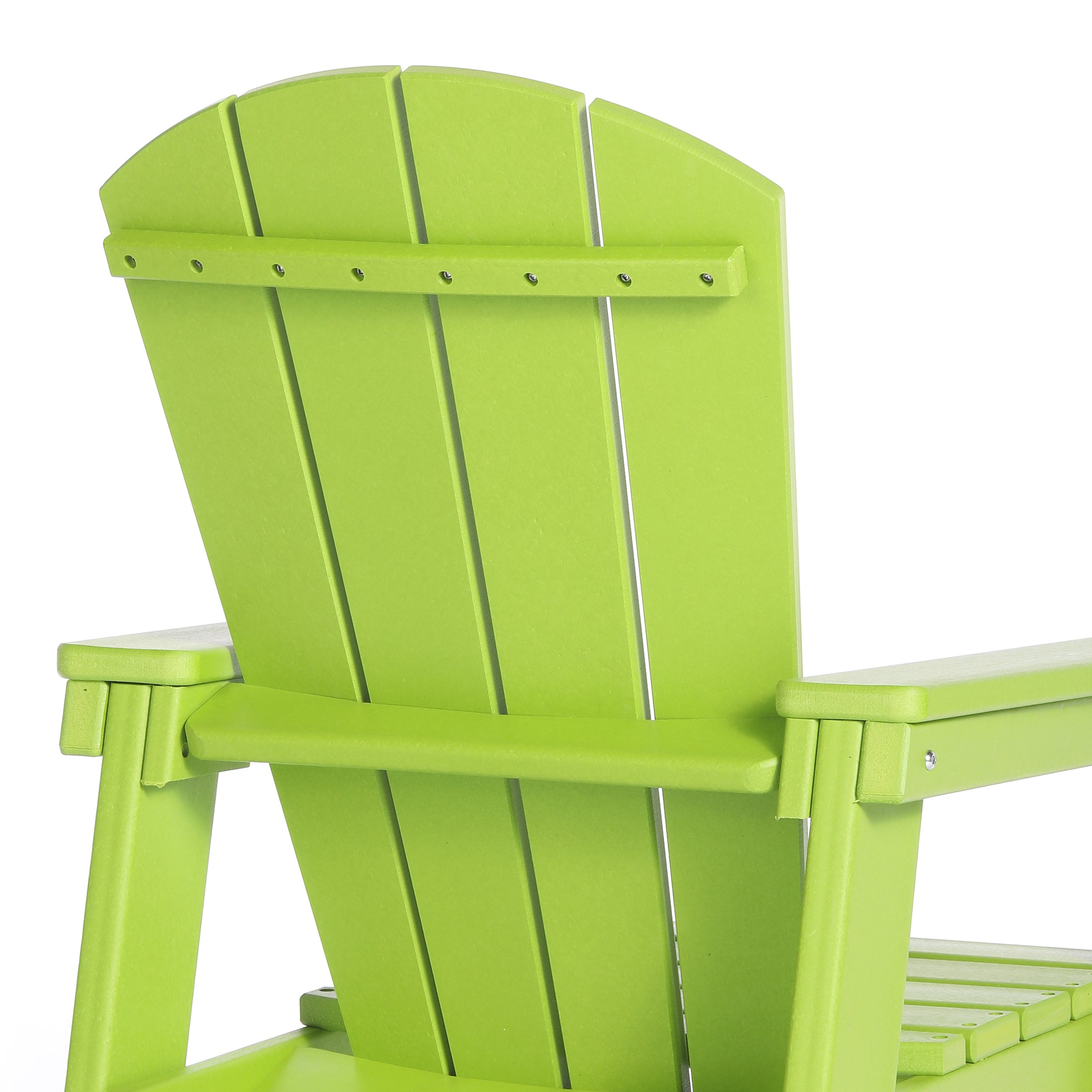 Paradise 2-Piece Kids Outdoor HDPE Adirondack Chair With Square Side Table Set