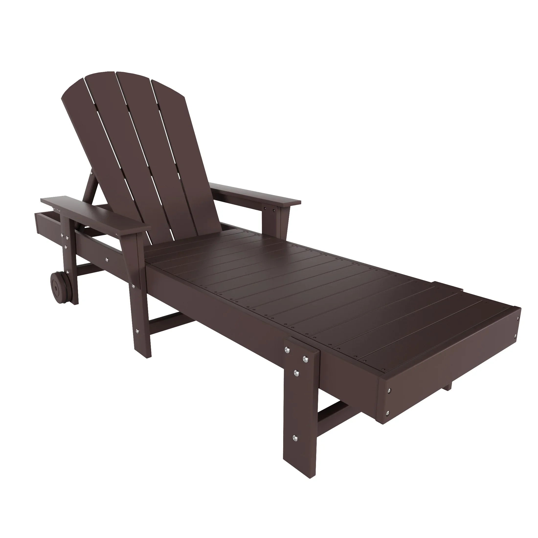 Paradise Reclining Chaise Lounge With Arms & Wheels