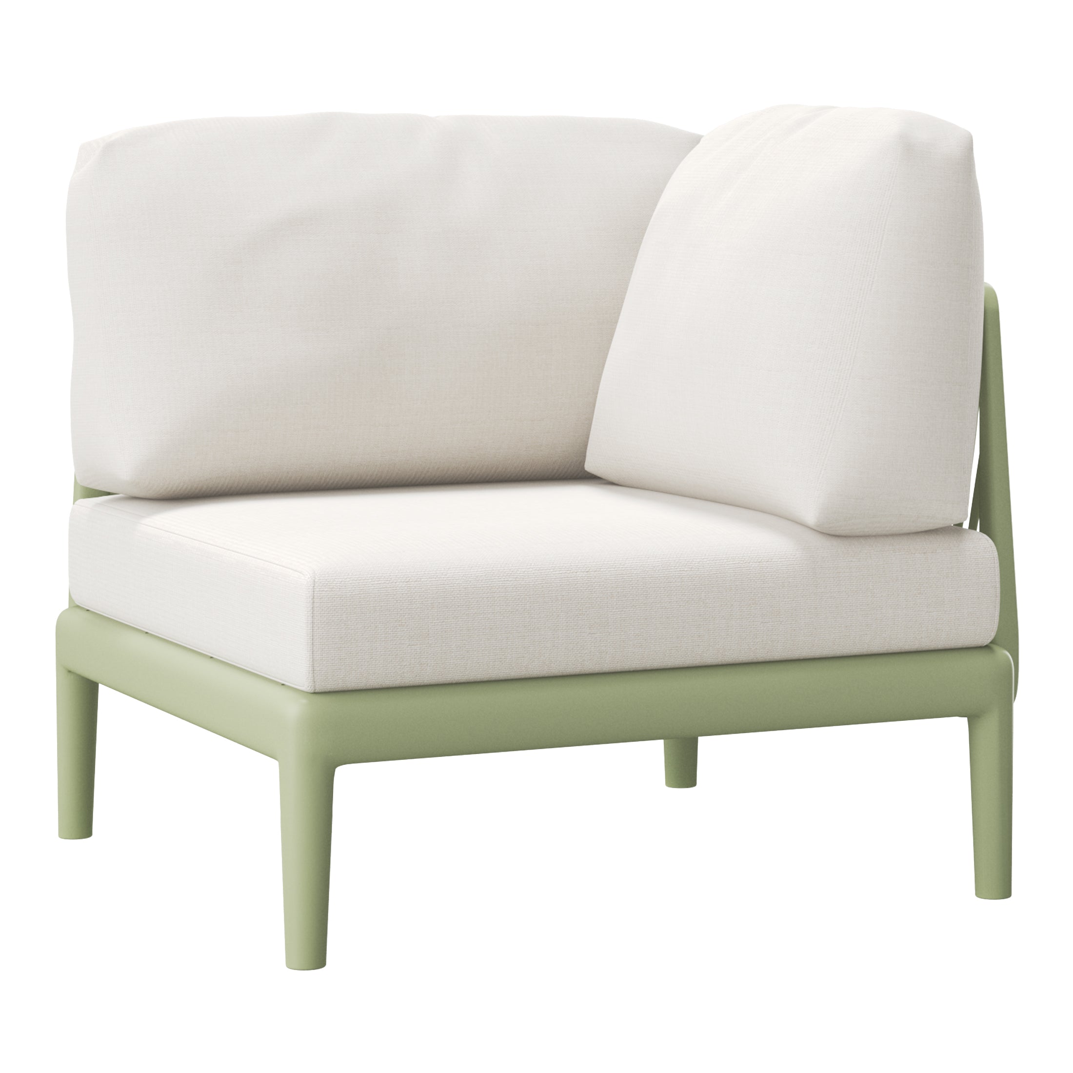 Sunshine Modern 6-Piece Polypropylene Resin Modular L Shaped Corner Patio Furniture Sectional