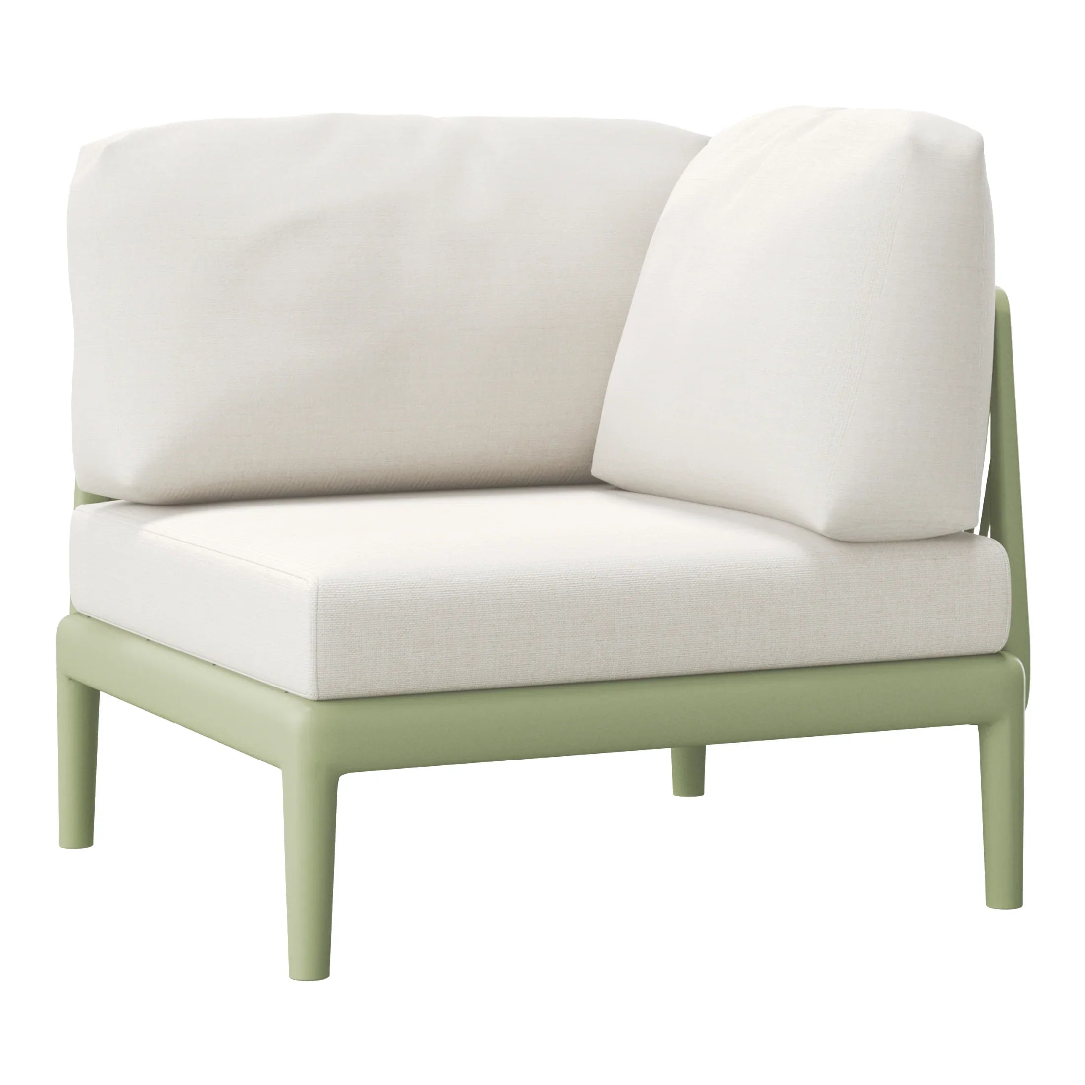 Sunshine Modern 6-Piece Polypropylene Resin Modular L Shaped Corner Patio Furniture Sectional