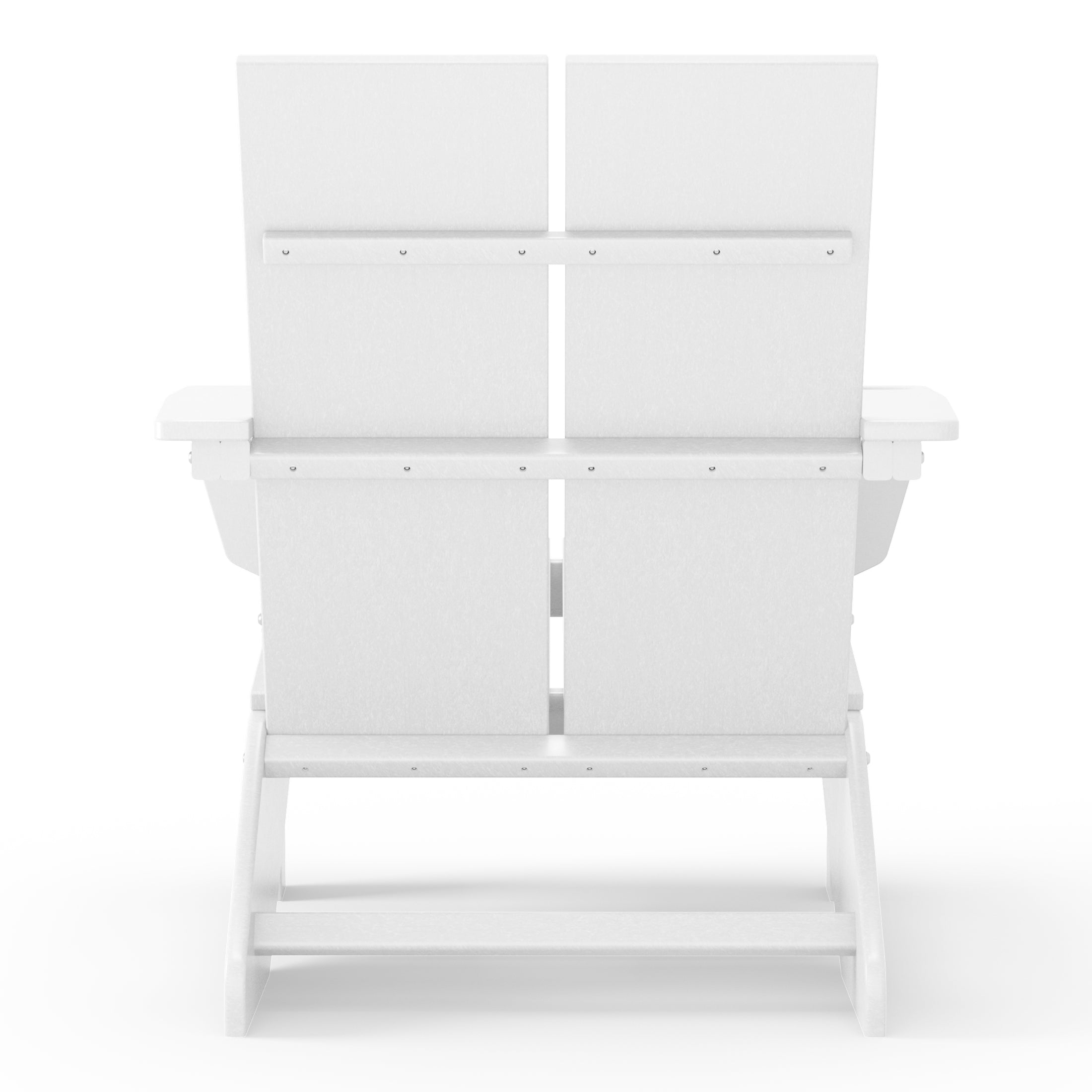 Seaview Outdoor HDPE Modern Adirondack Chair with Cup Holder (Set of 4)