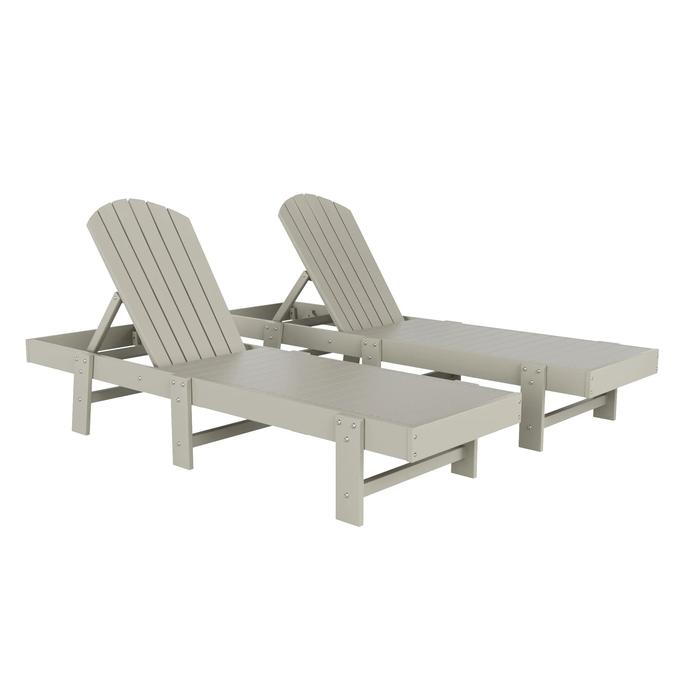Portside Classic Adirondack Poly Reclining Chaise Lounge