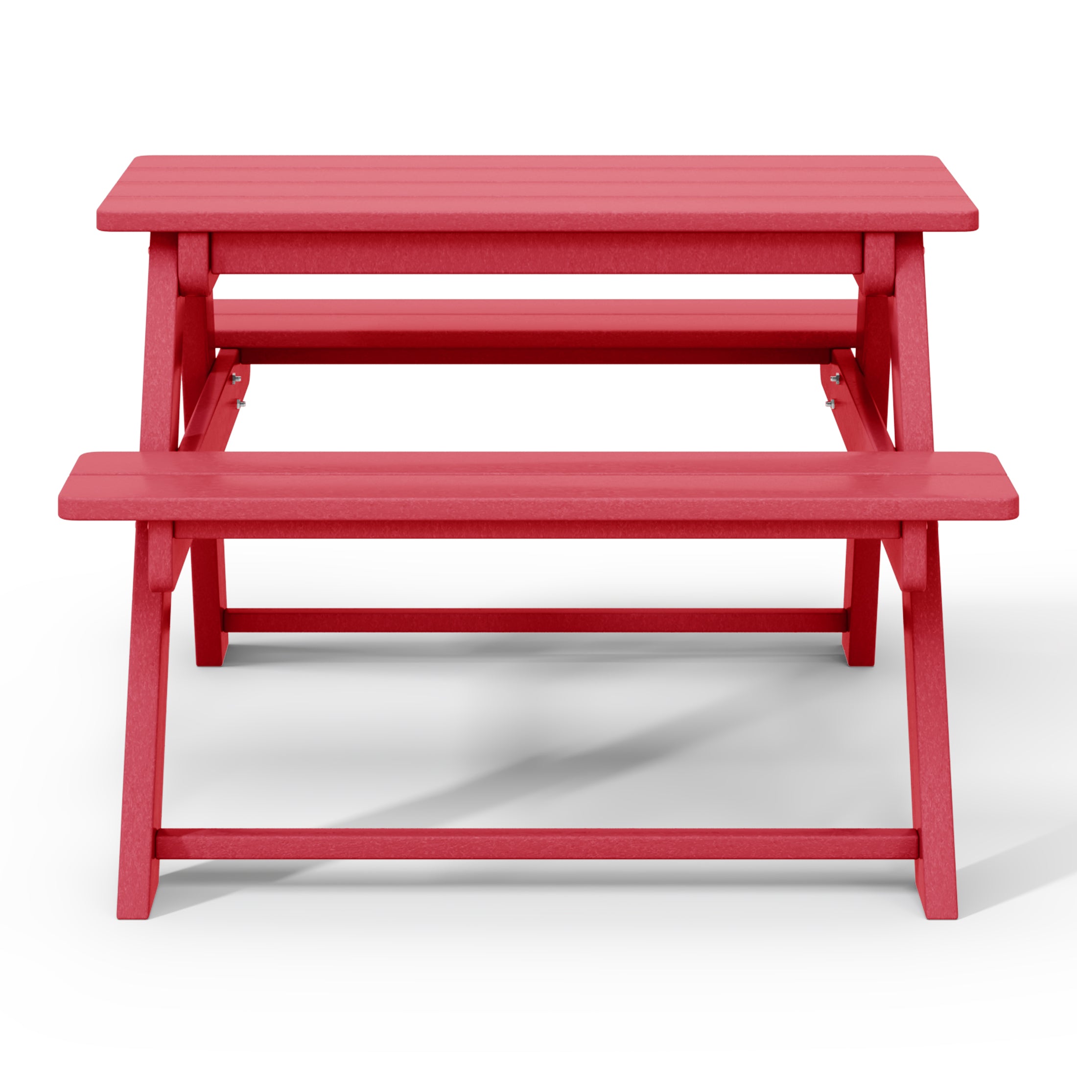 Paradise Outdoor Patio Kids HDPE Plastic Picnic Bench Table