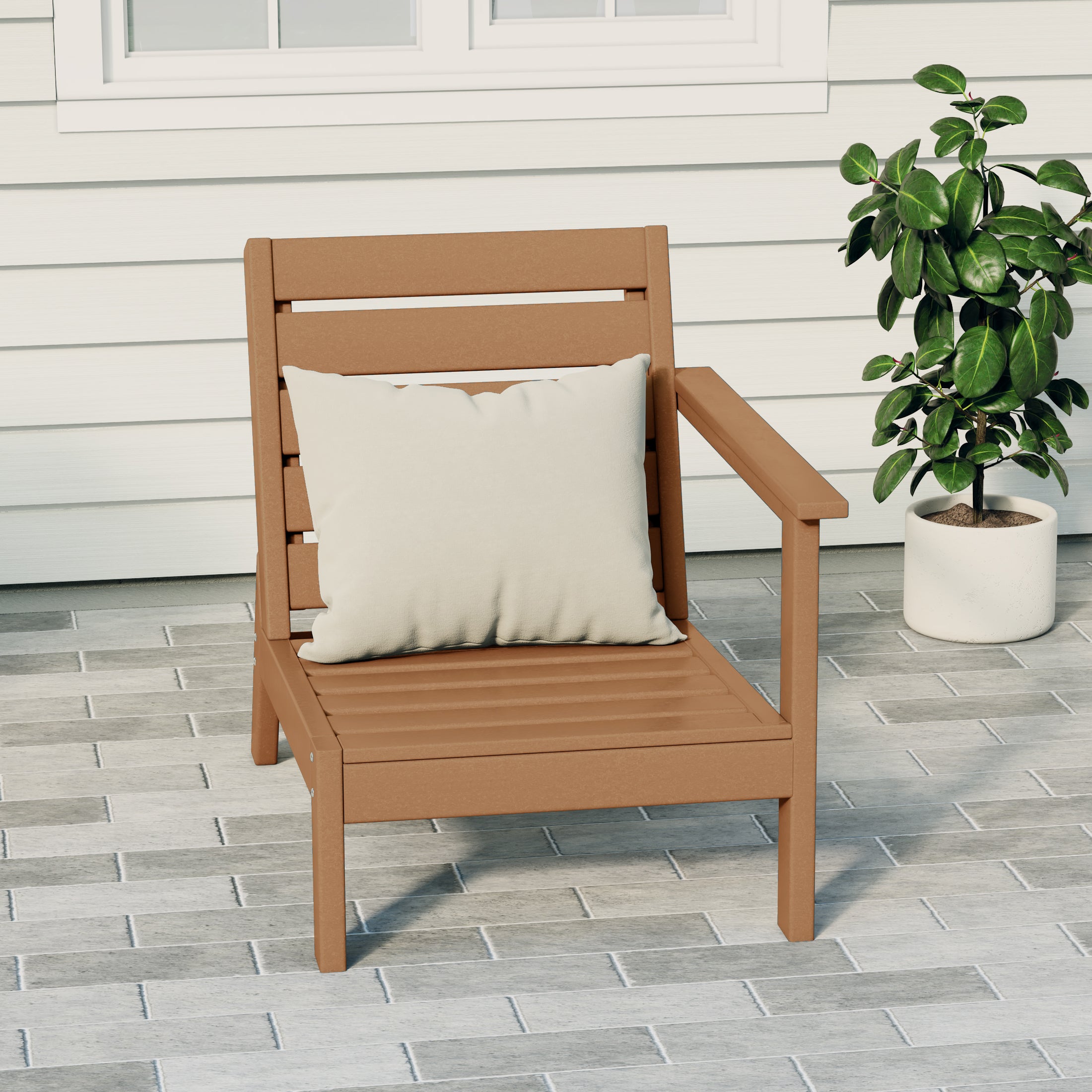 Portsmouth Outdoor Patio HDPE Right Arm Facing Deep Seating Corner Chair